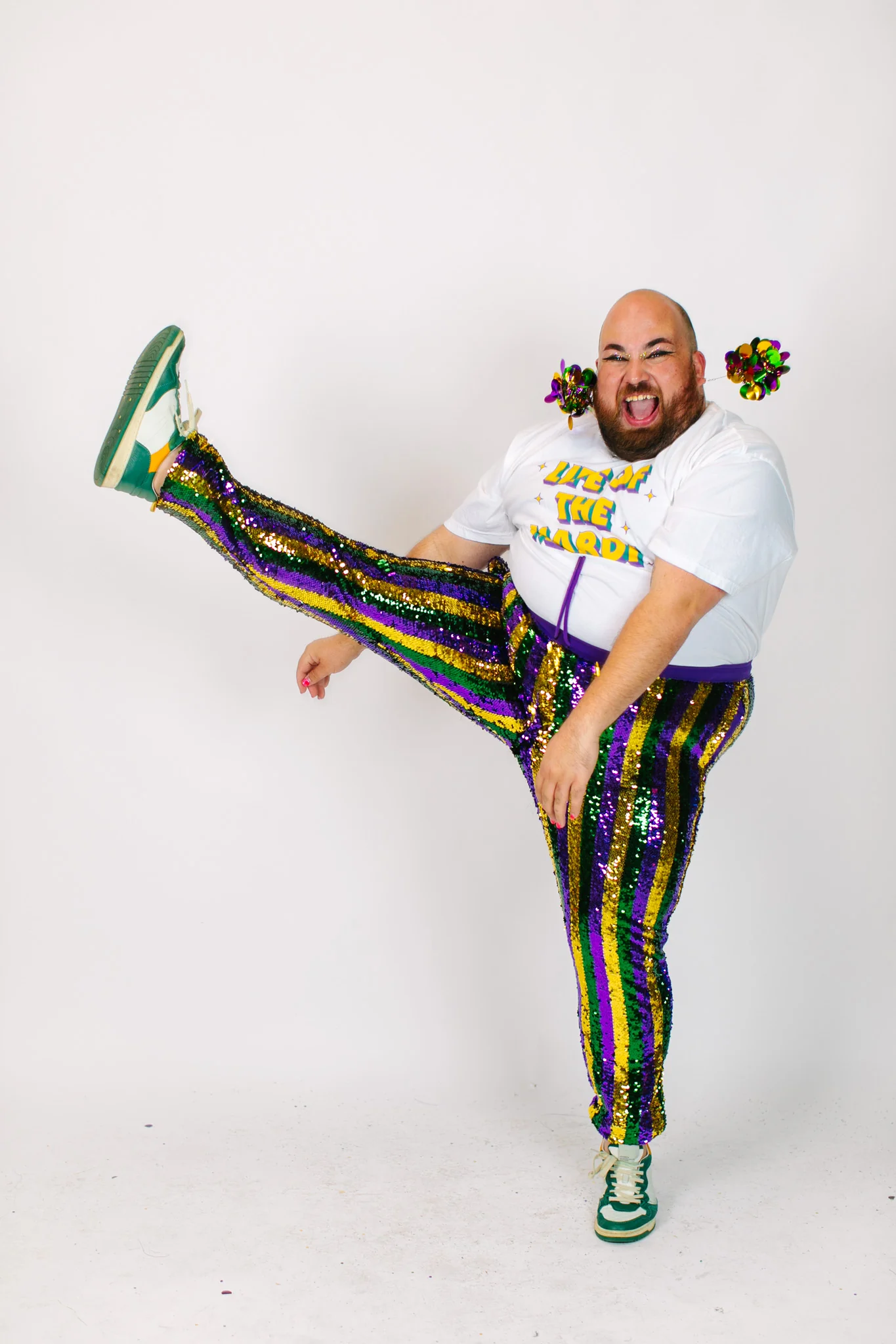 Mardi Gras Stripe Sequin Joggers - Image 12