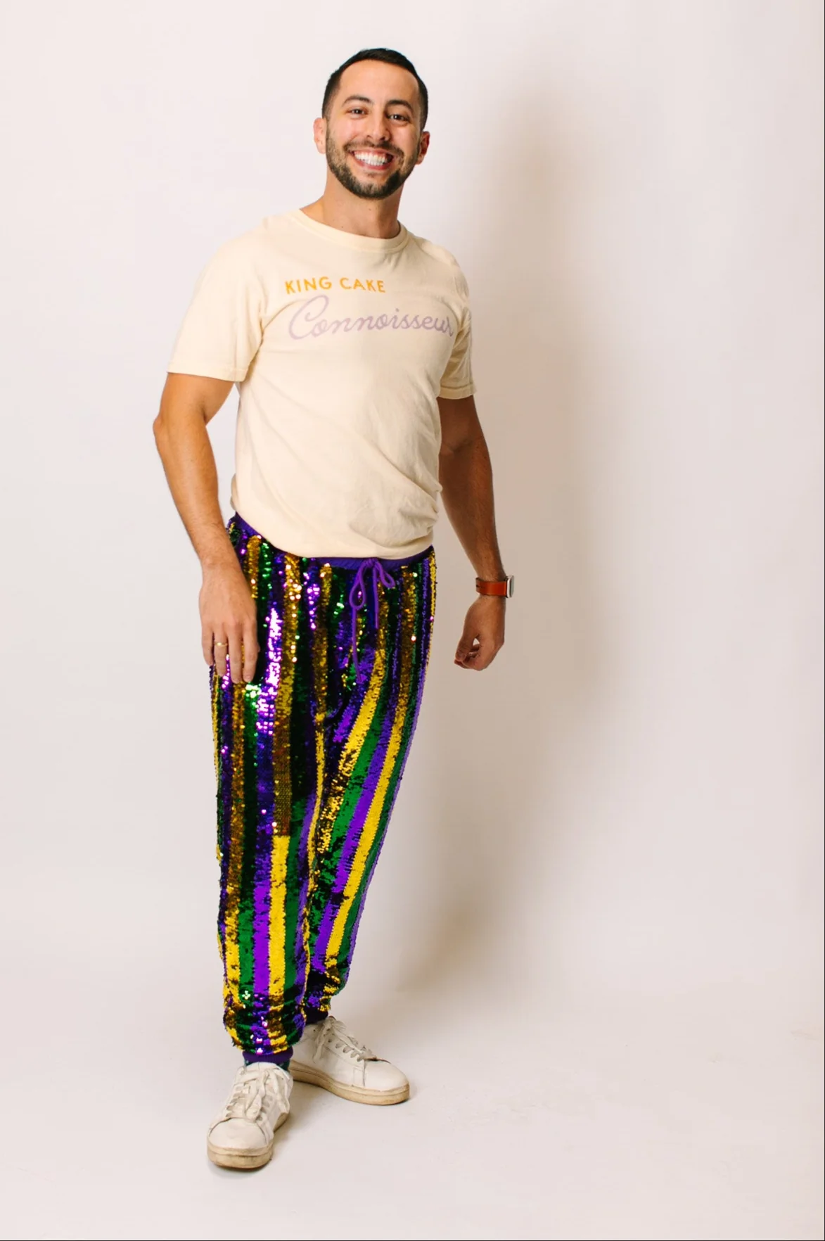 Mardi Gras Stripe Sequin Joggers - Image 15