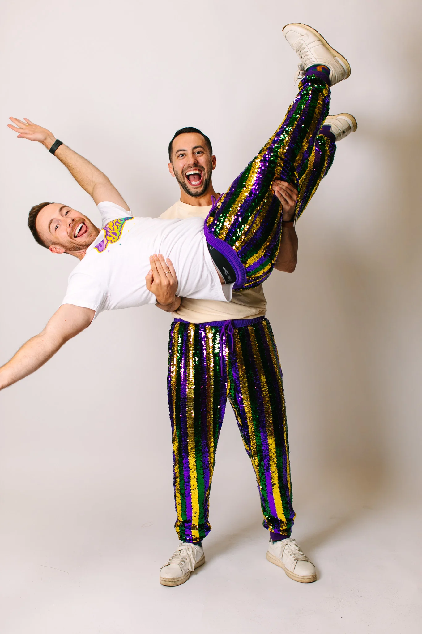 Mardi Gras Stripe Sequin Joggers - Image 16