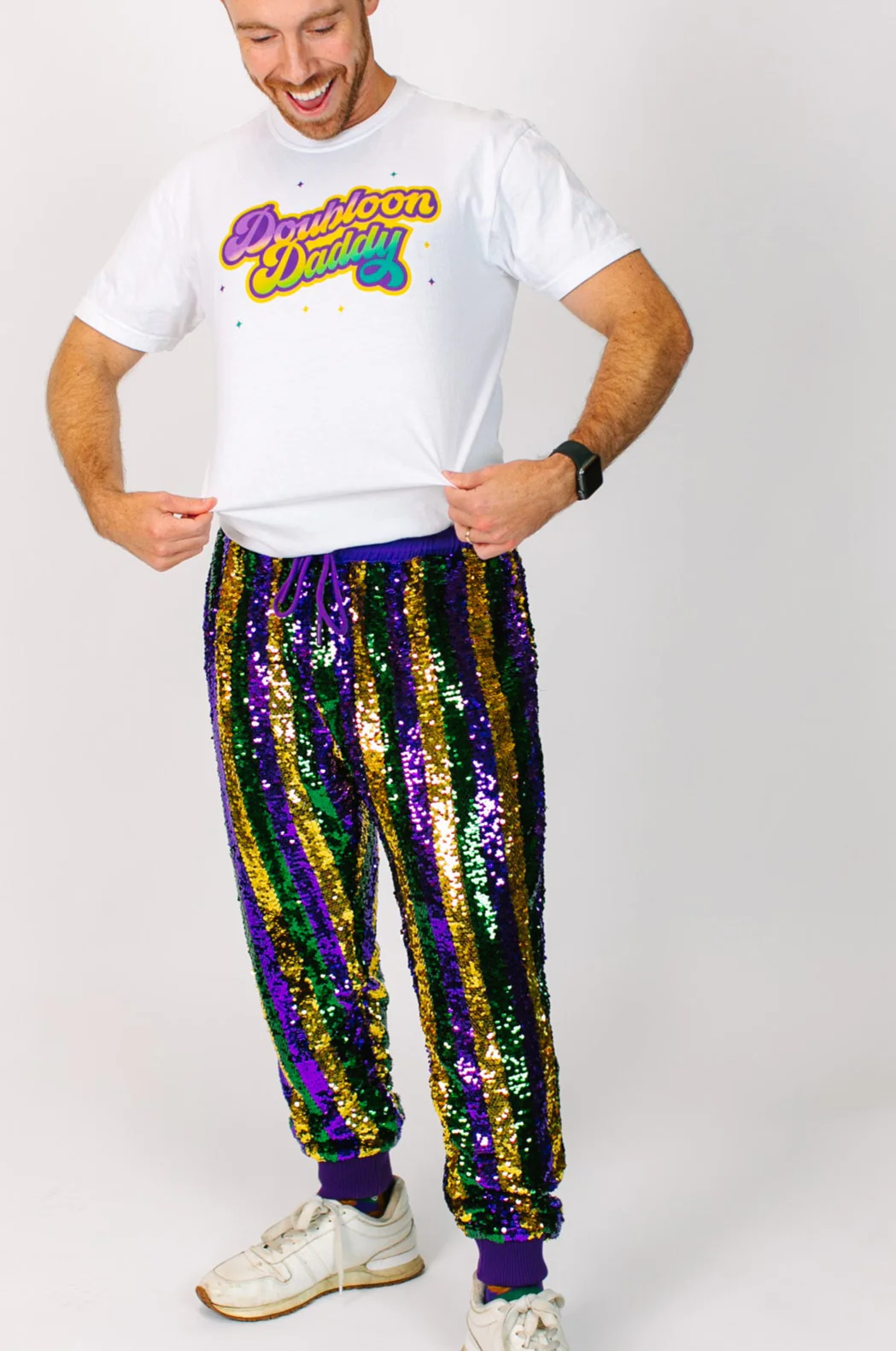 Mardi Gras Stripe Sequin Joggers - Image 17