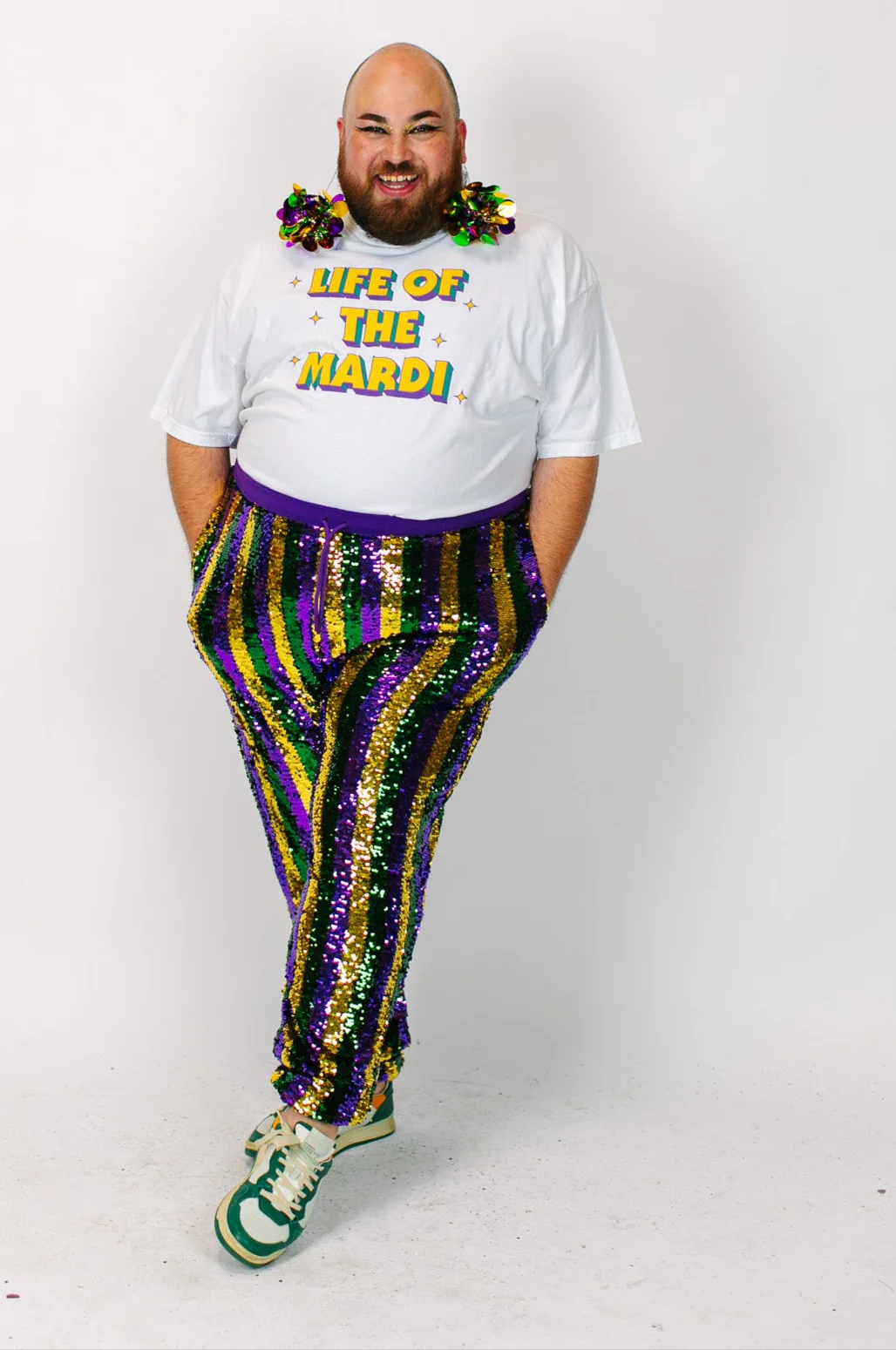 Mardi Gras Stripe Sequin Joggers - Image 19