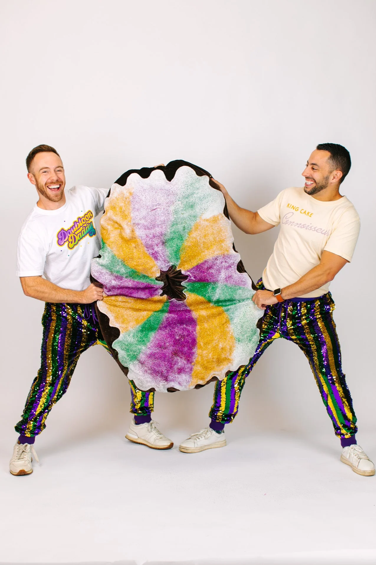 Mardi Gras Stripe Sequin Joggers - Image 2