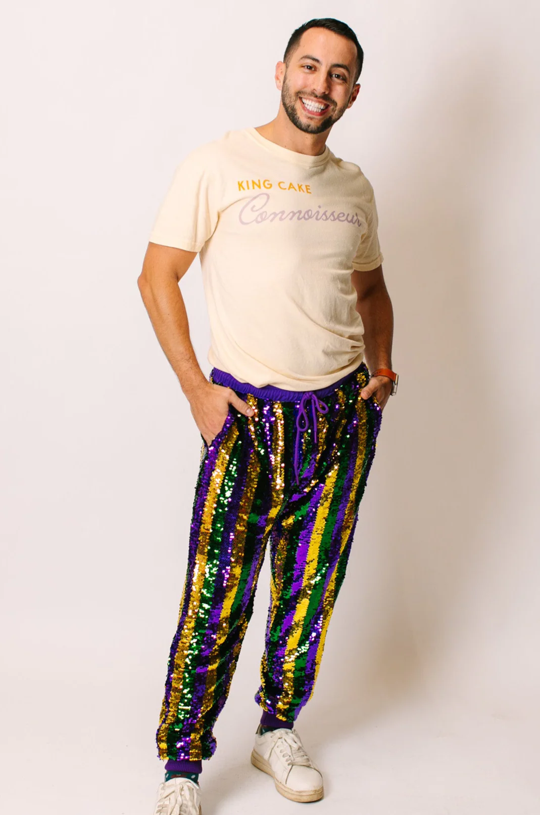 Mardi Gras Stripe Sequin Joggers - Image 20