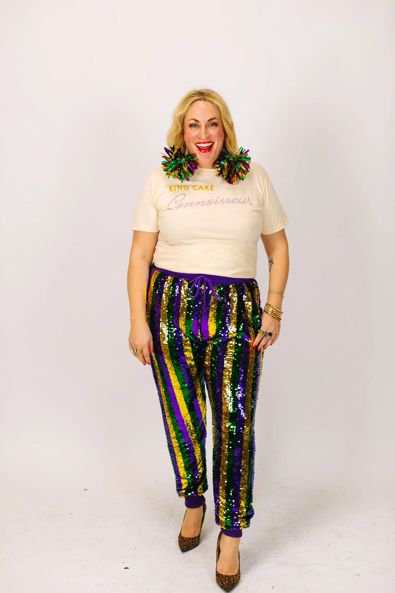 Mardi Gras Stripe Sequin Joggers - Image 21