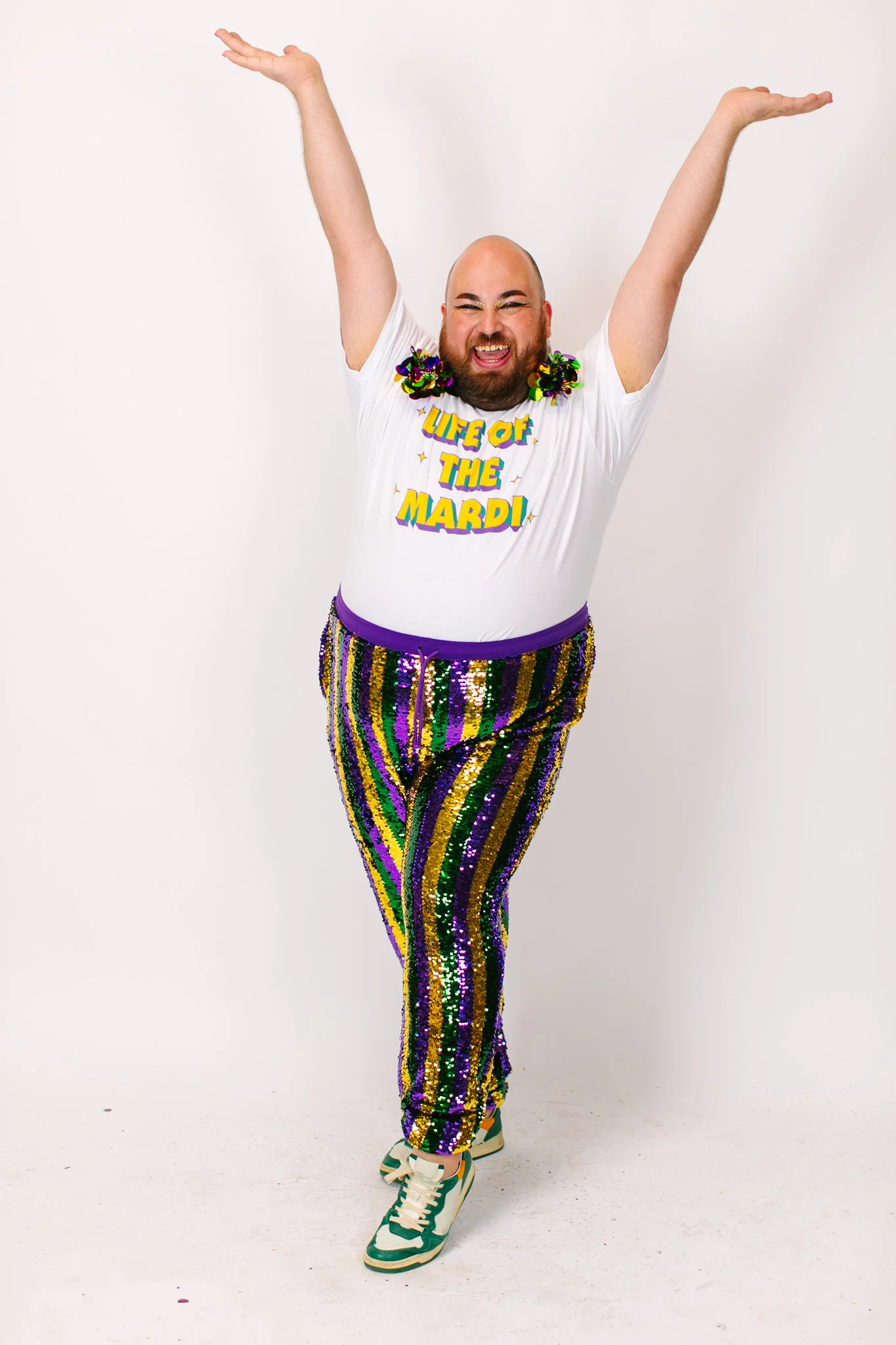 Mardi Gras Stripe Sequin Joggers - Image 23
