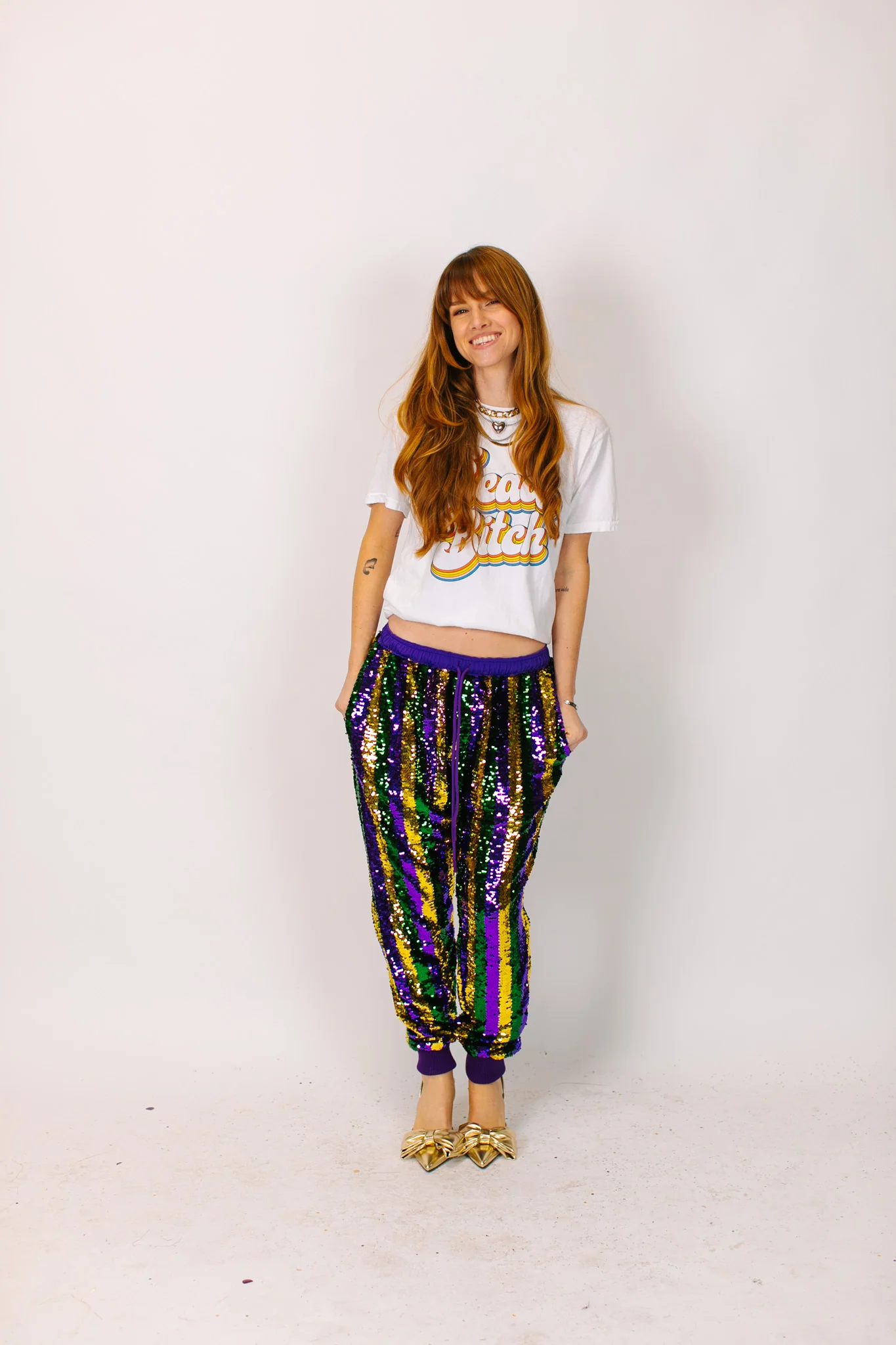 Mardi Gras Stripe Sequin Joggers - Image 24