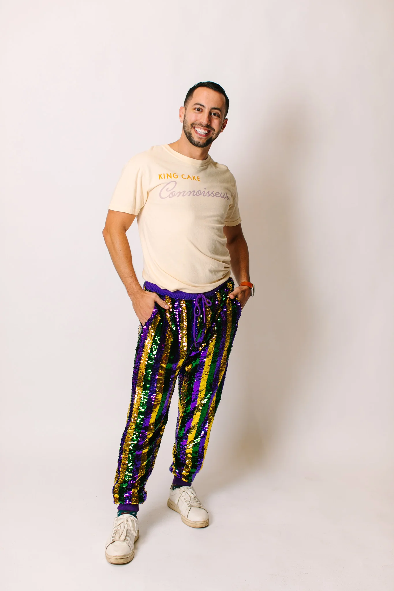 Mardi Gras Stripe Sequin Joggers - Image 25