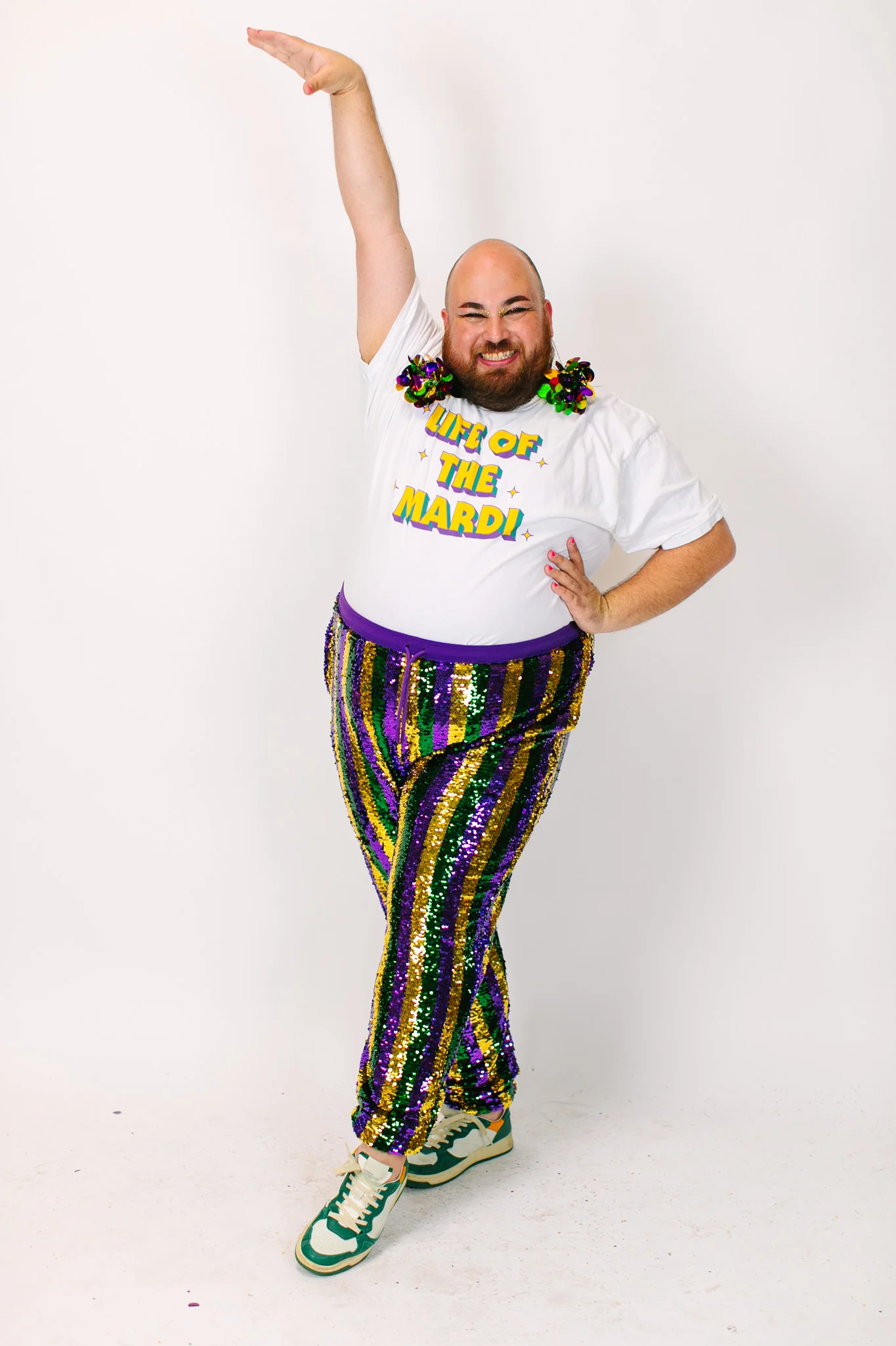 Mardi Gras Stripe Sequin Joggers - Image 5