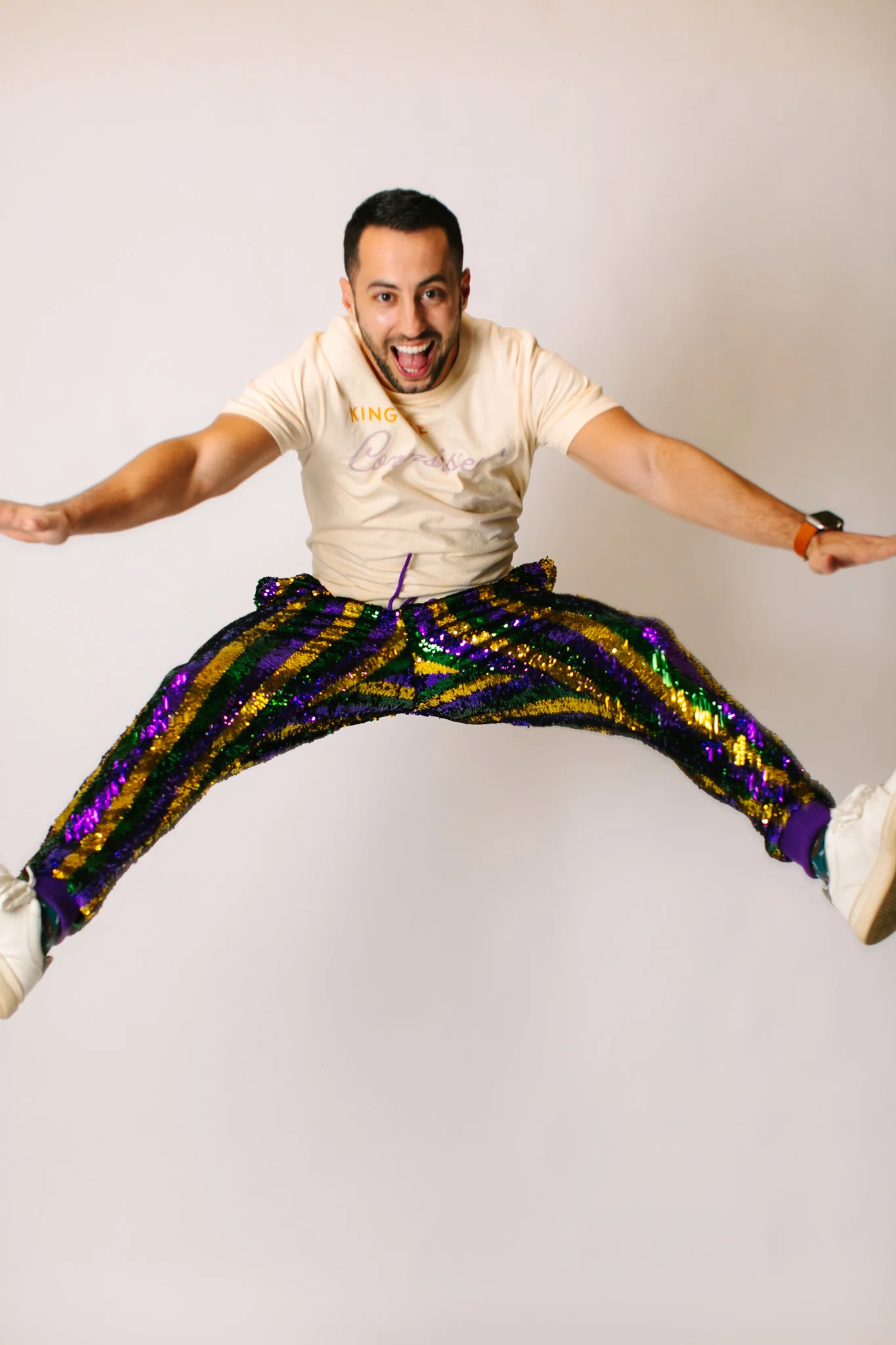 Mardi Gras Stripe Sequin Joggers - Image 9