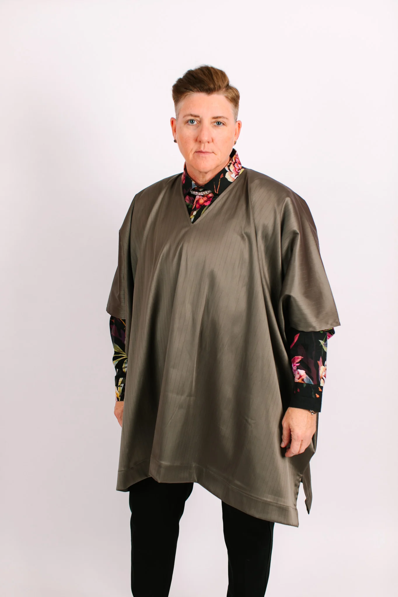 Olive Stripe Short Caftan - Image 6