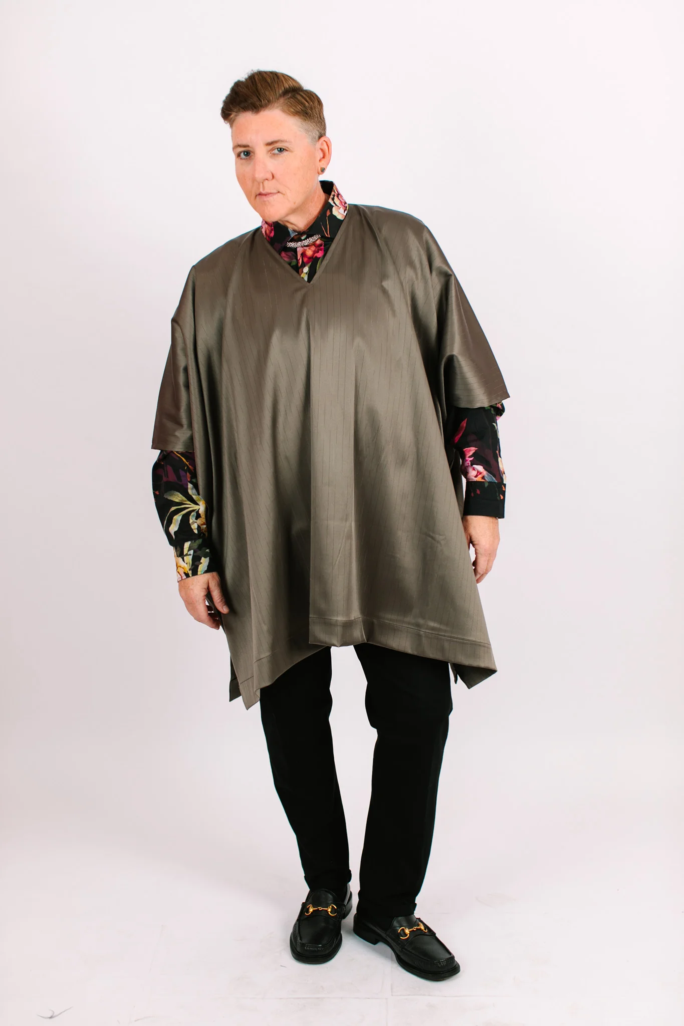 Olive Stripe Short Caftan - Image 8