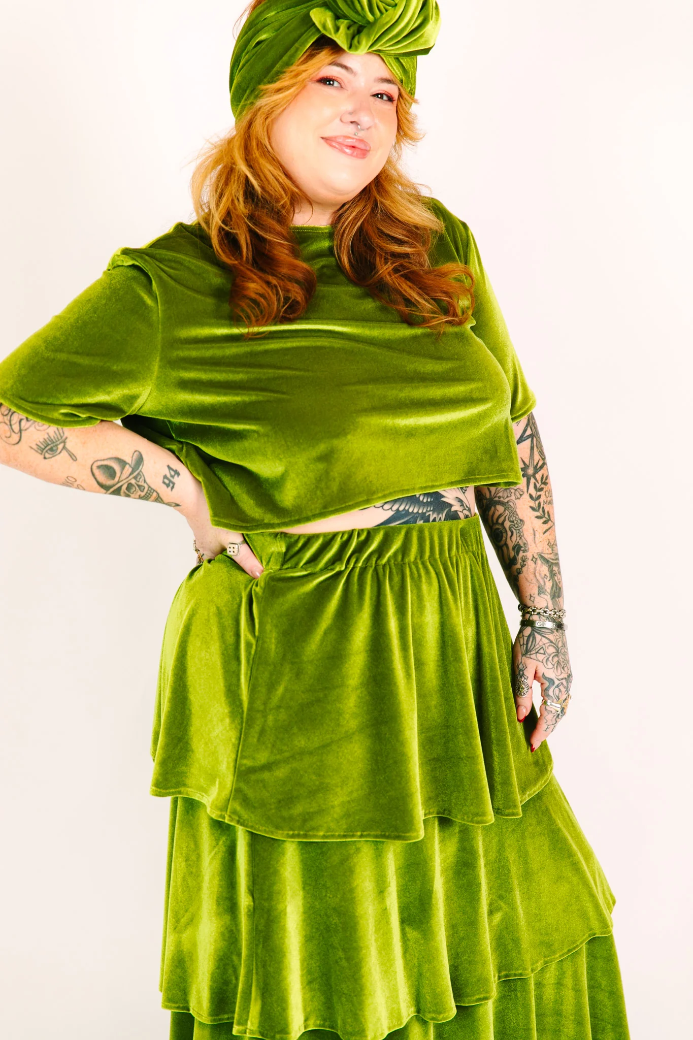 Olive Velvet Crop
