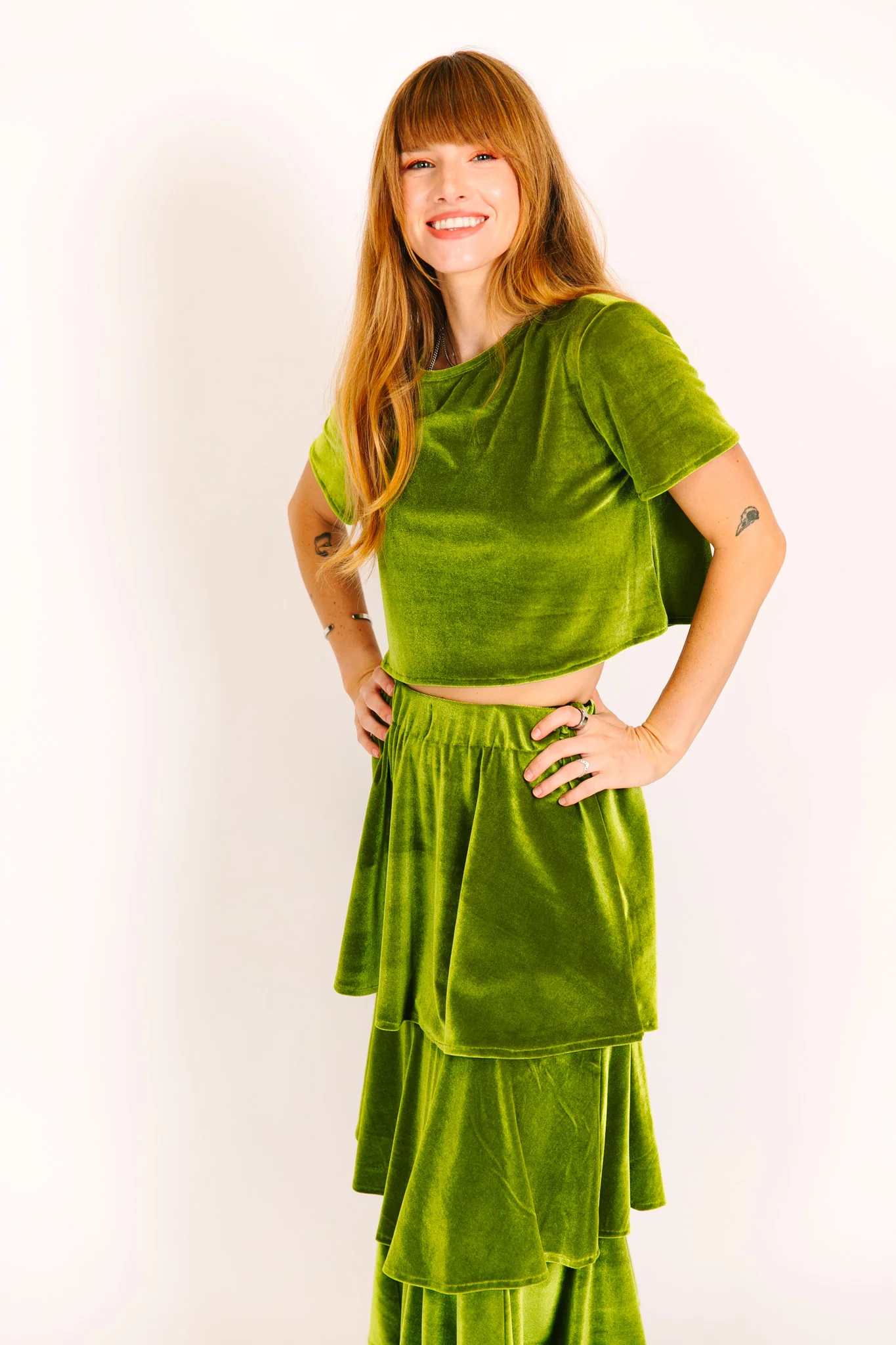 Olive Velvet Crop - Image 12
