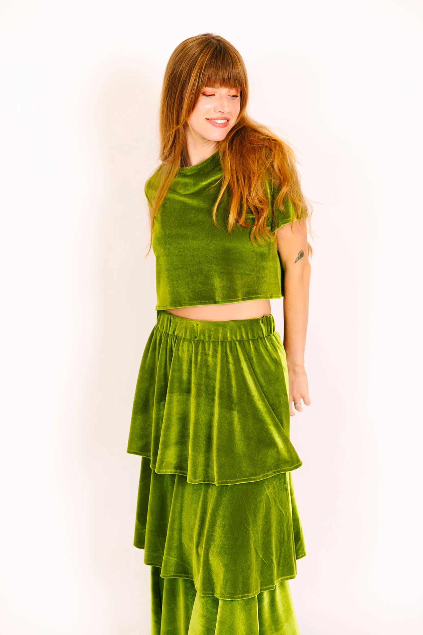 Olive Velvet Crop - Image 2