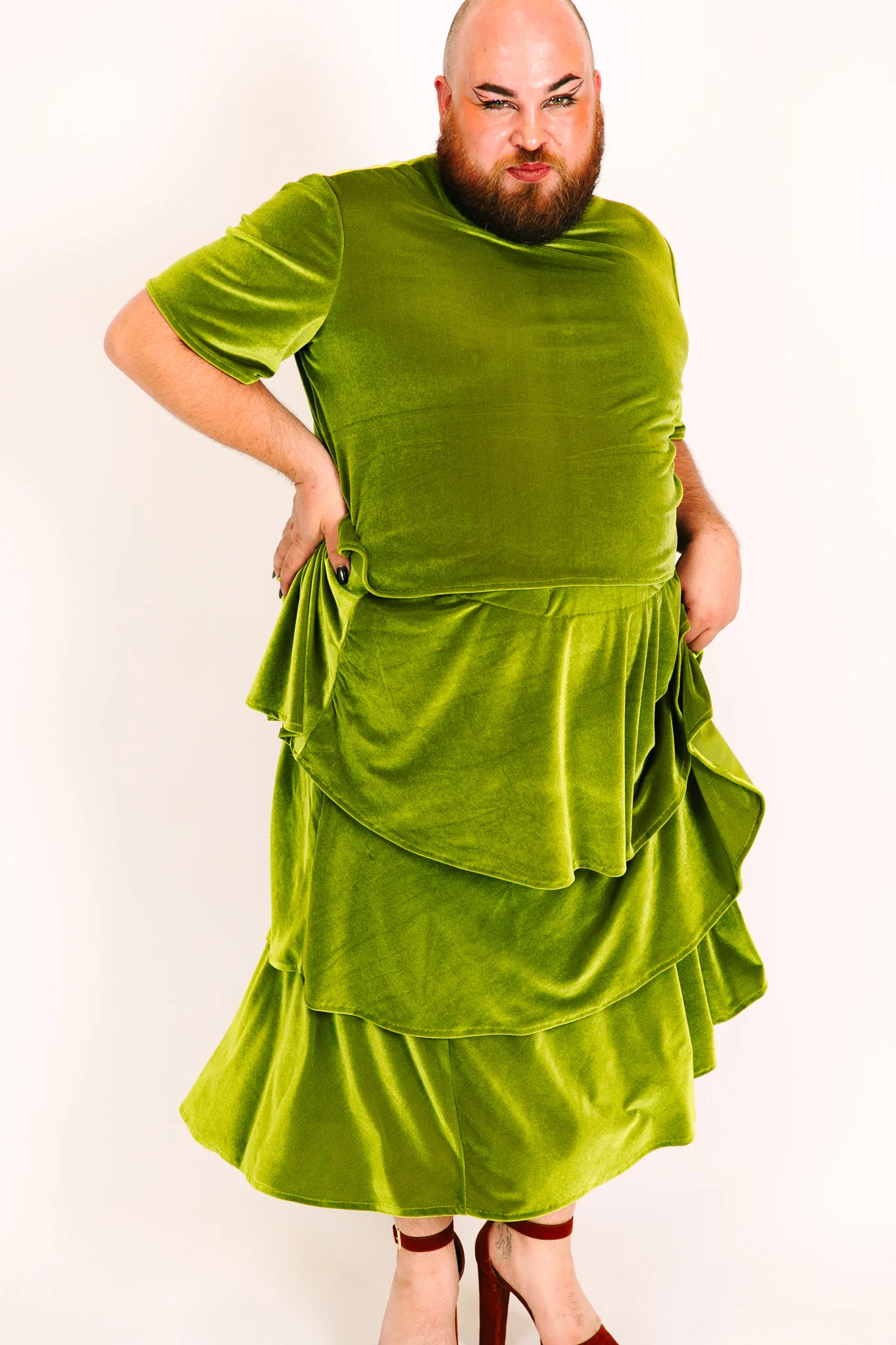 Olive Velvet Crop - Image 3