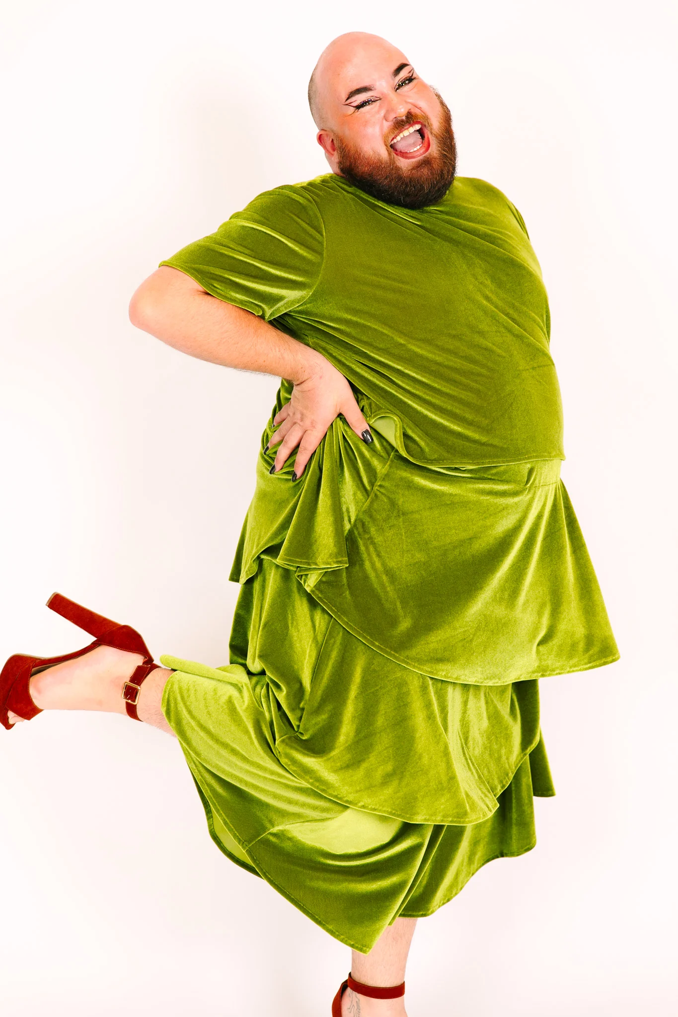 Olive Velvet Crop - Image 8