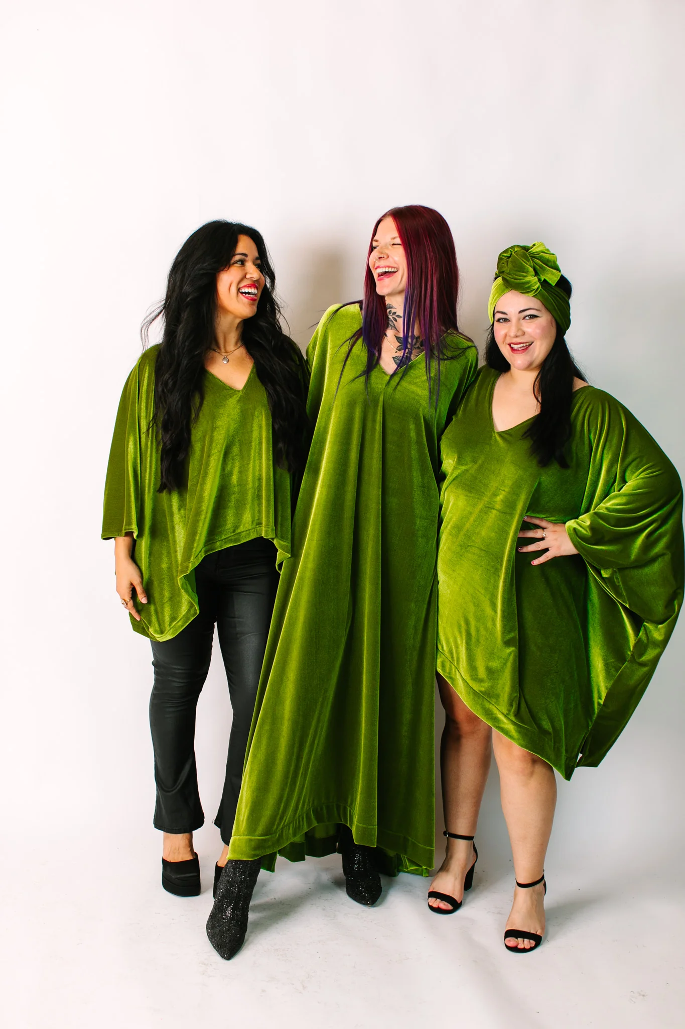 Olive Velvet Short Caftan - Image 2