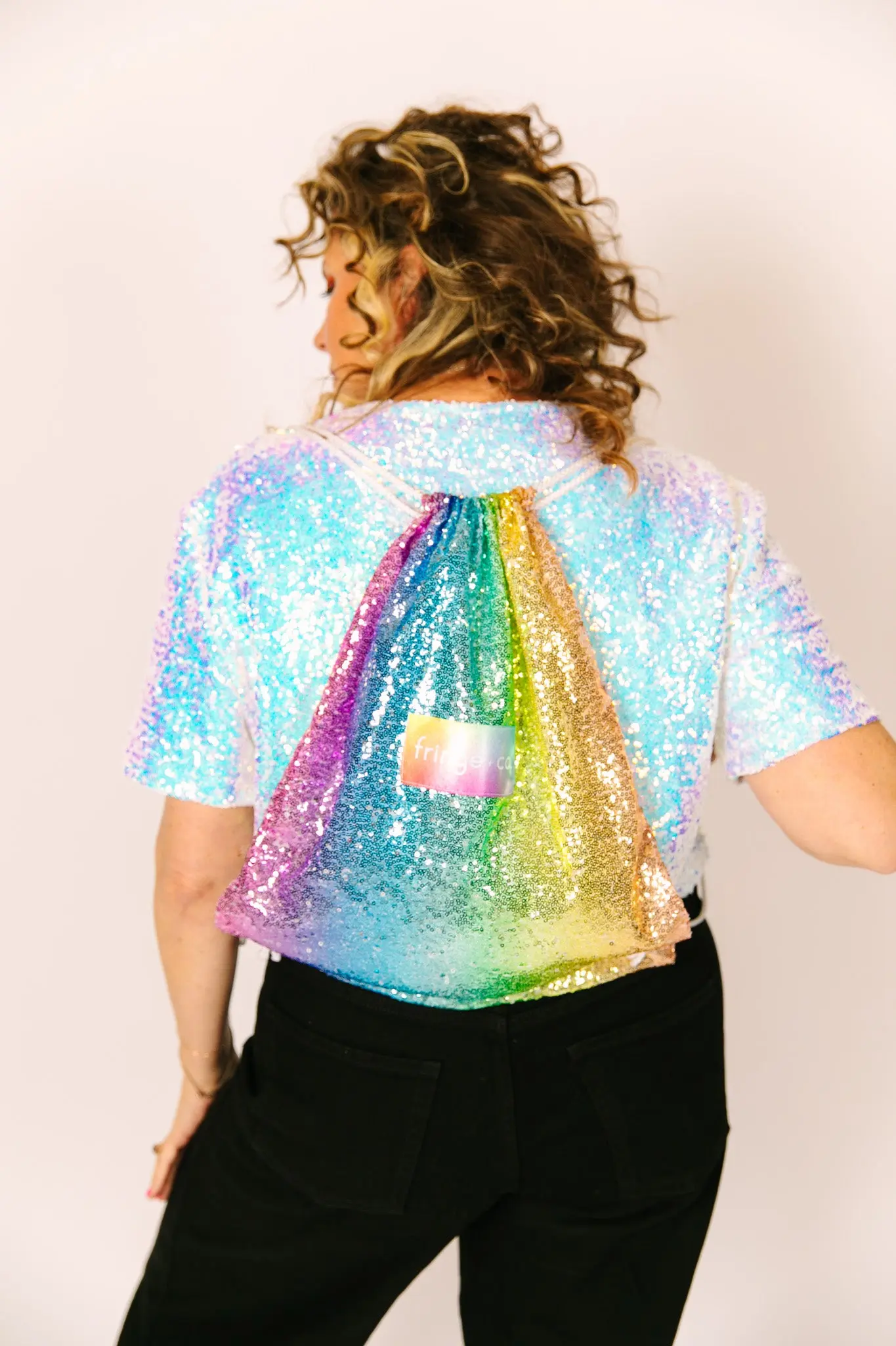 Ombre Rainbow Sequin Bag - Image 3