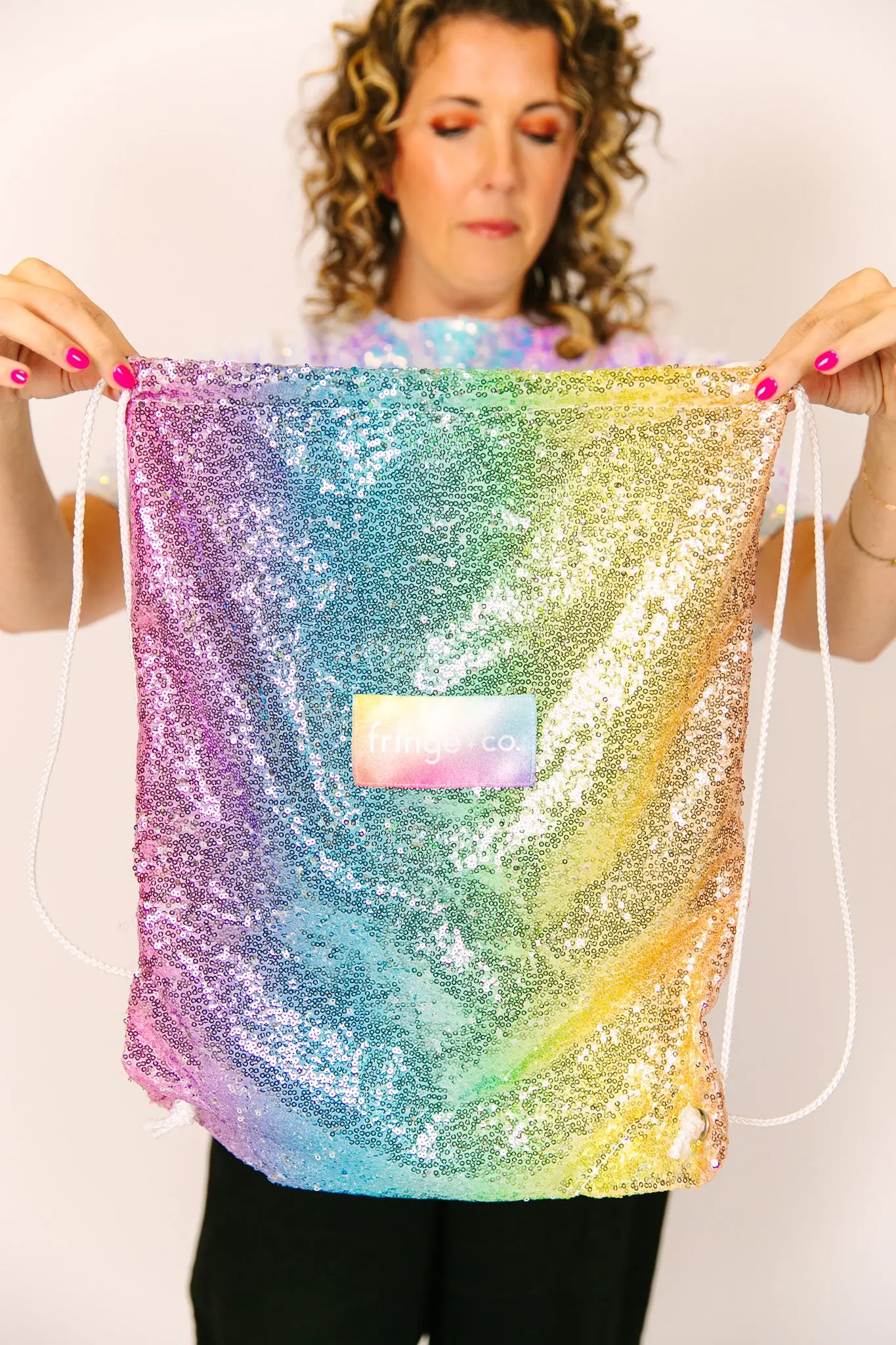 Ombre Rainbow Sequin Bag - Image 7
