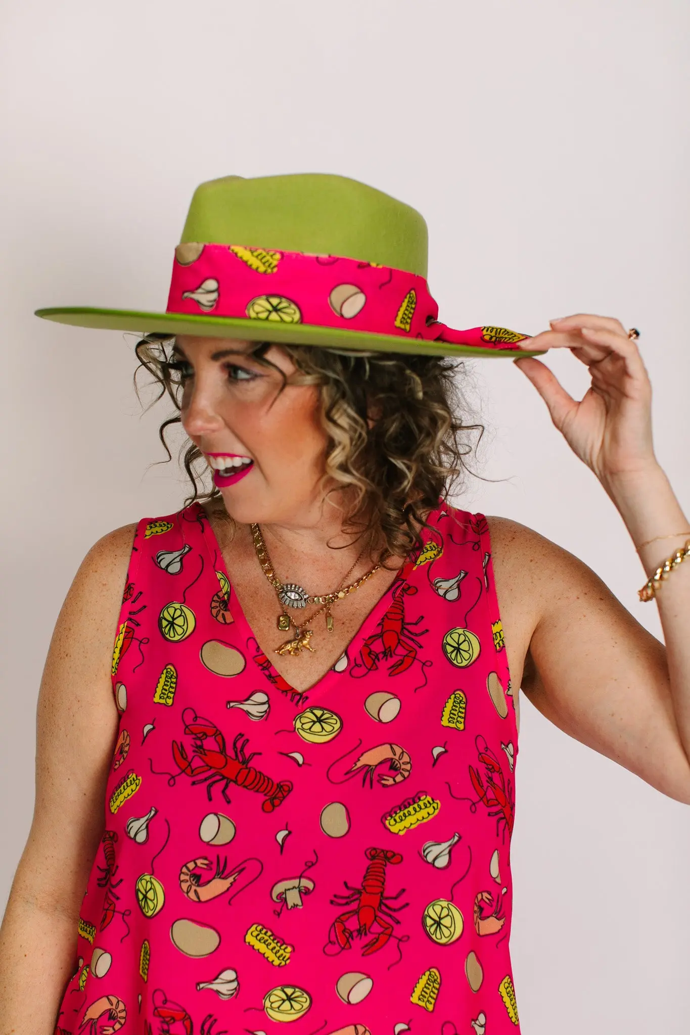 Pink Crawfish Hatband