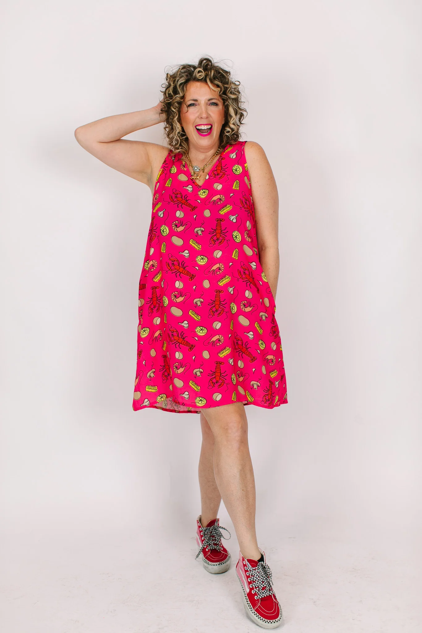Pink Crawfish Swing Dress - Image 5