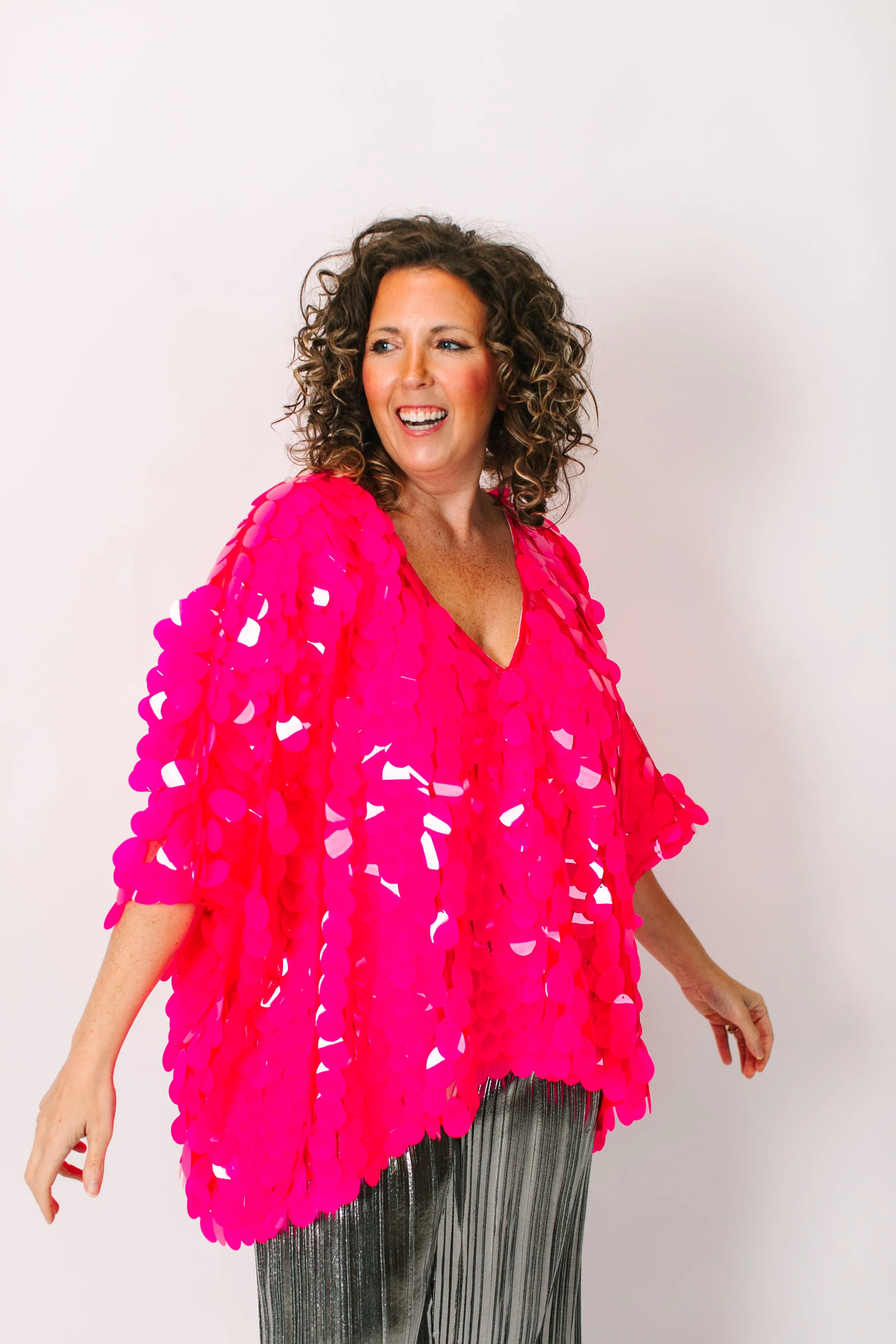 Pink Jumbo Paillette Tunic - Image 3