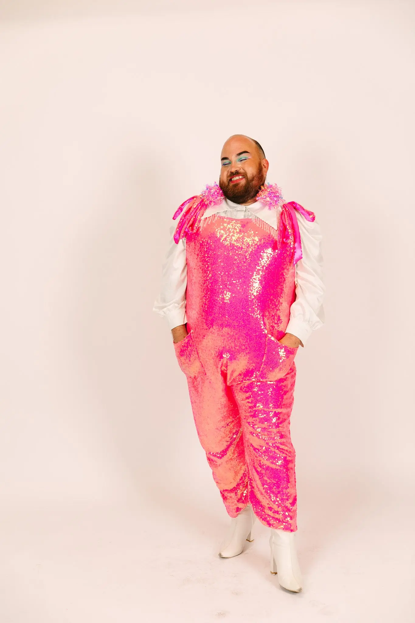 Pink Sequin Jumpsuit - Image 10