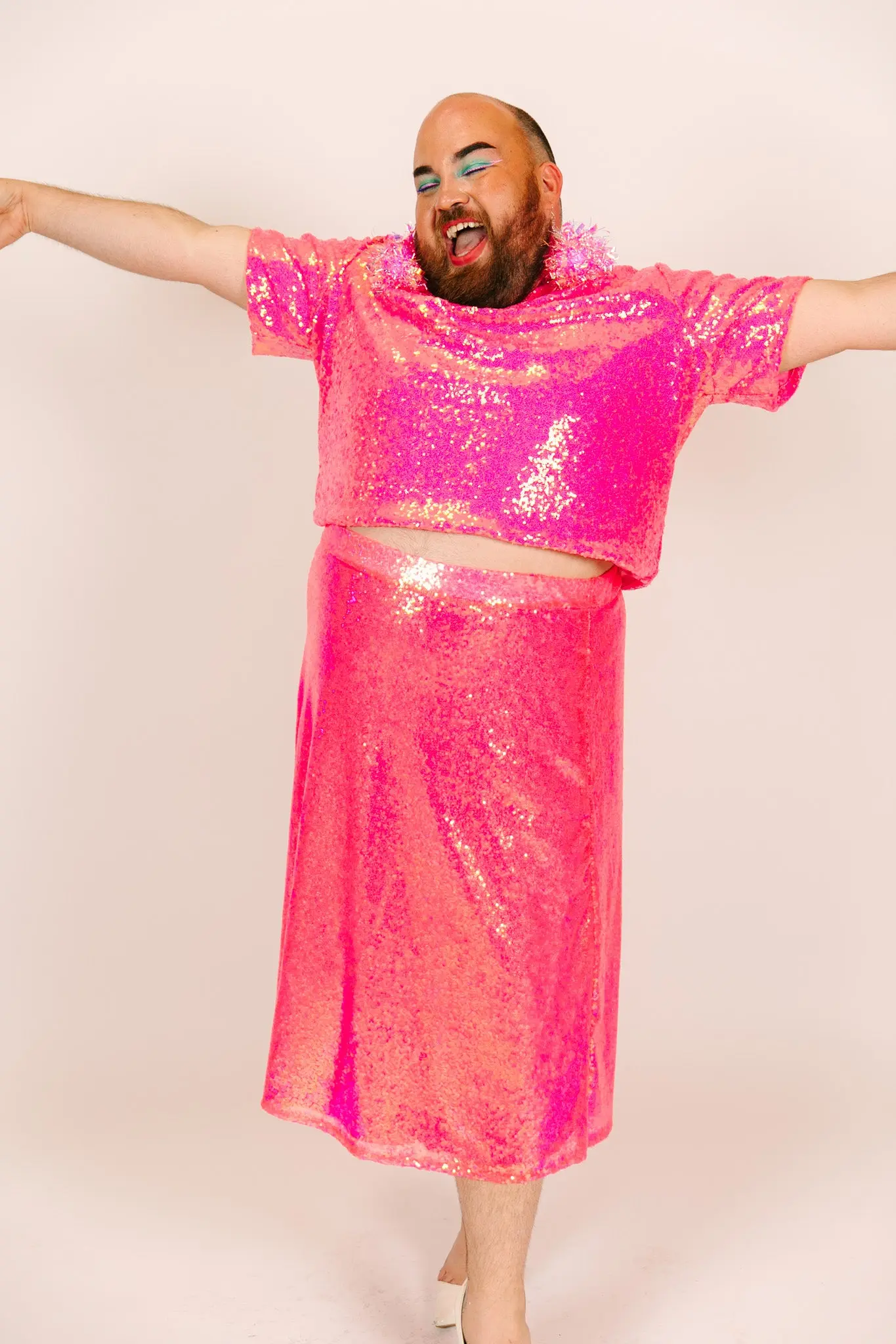 Pink Sequin Skirt - Image 8