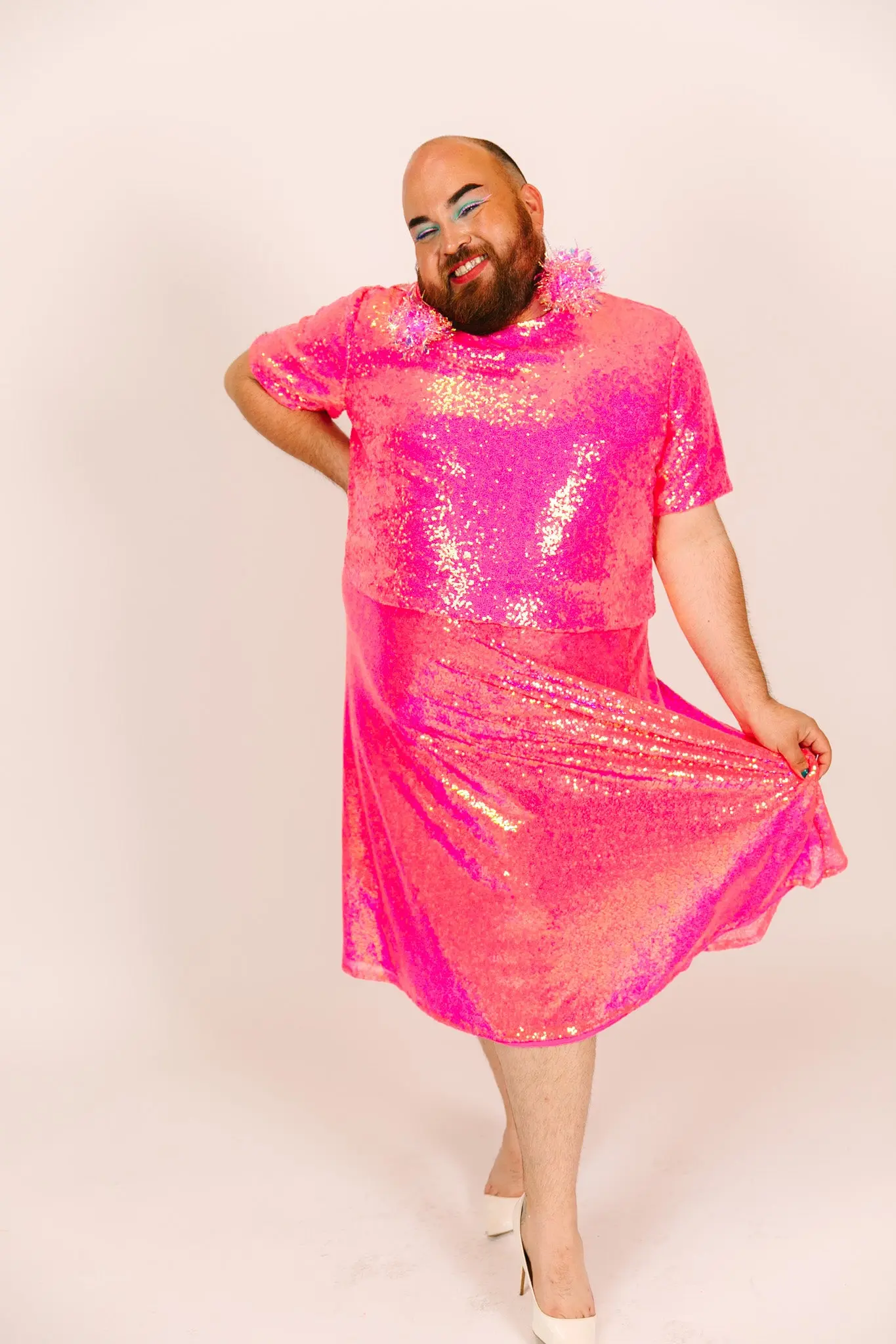 Pink Sequin Skirt - Image 9