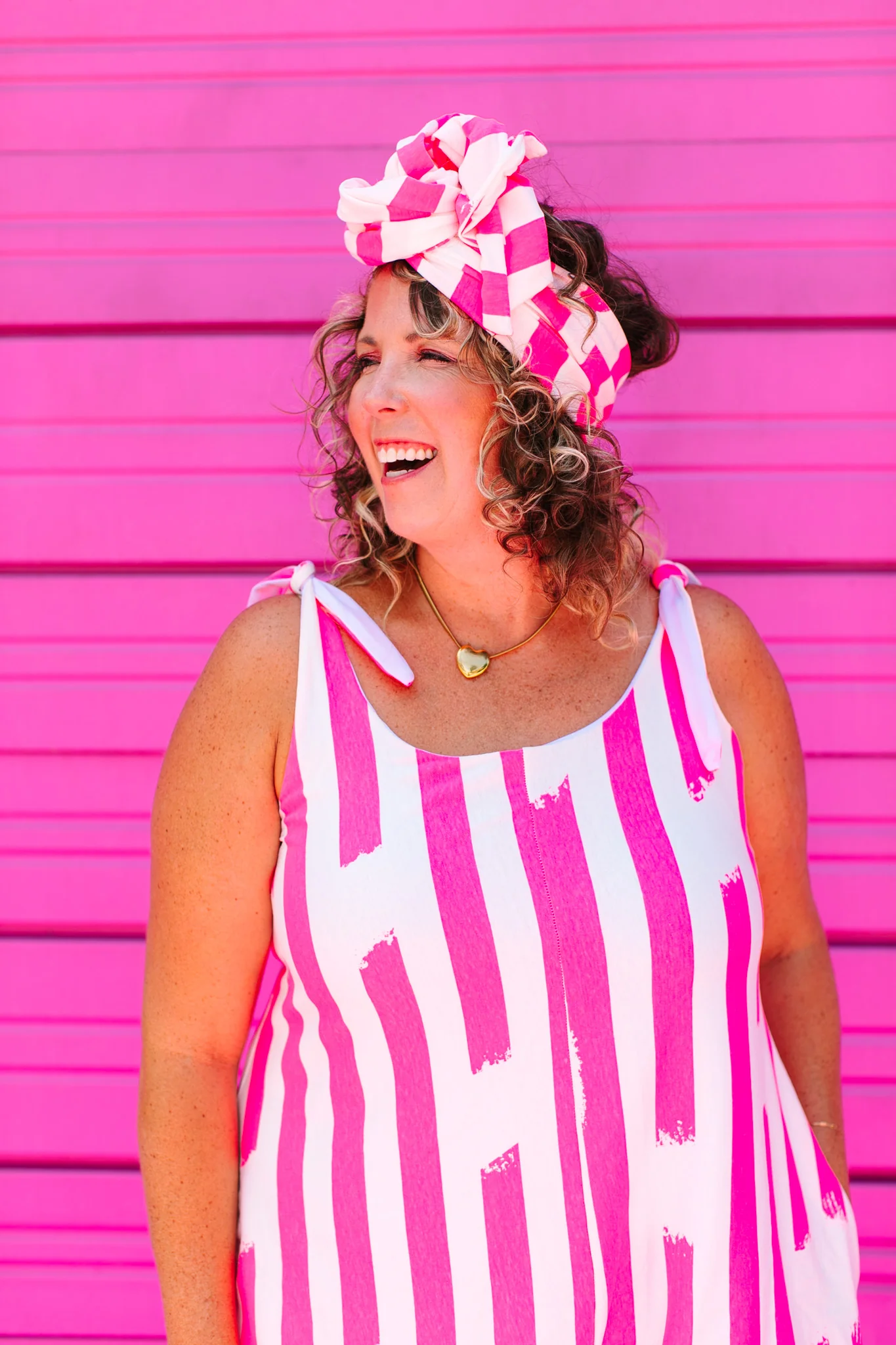 Pink Stripe Romper - Image 3