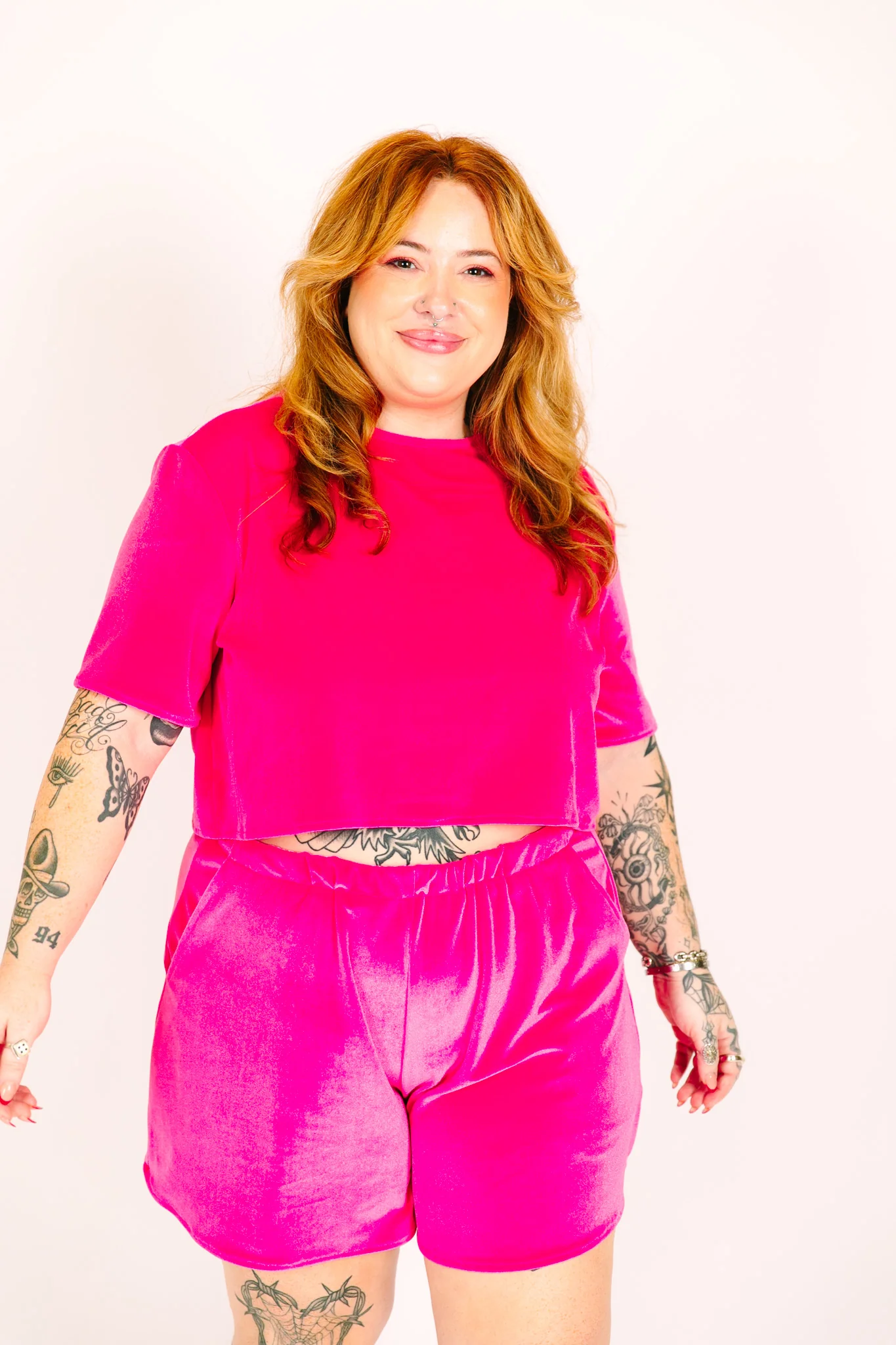 Pink Velvet Baddie Shorts - Image 11