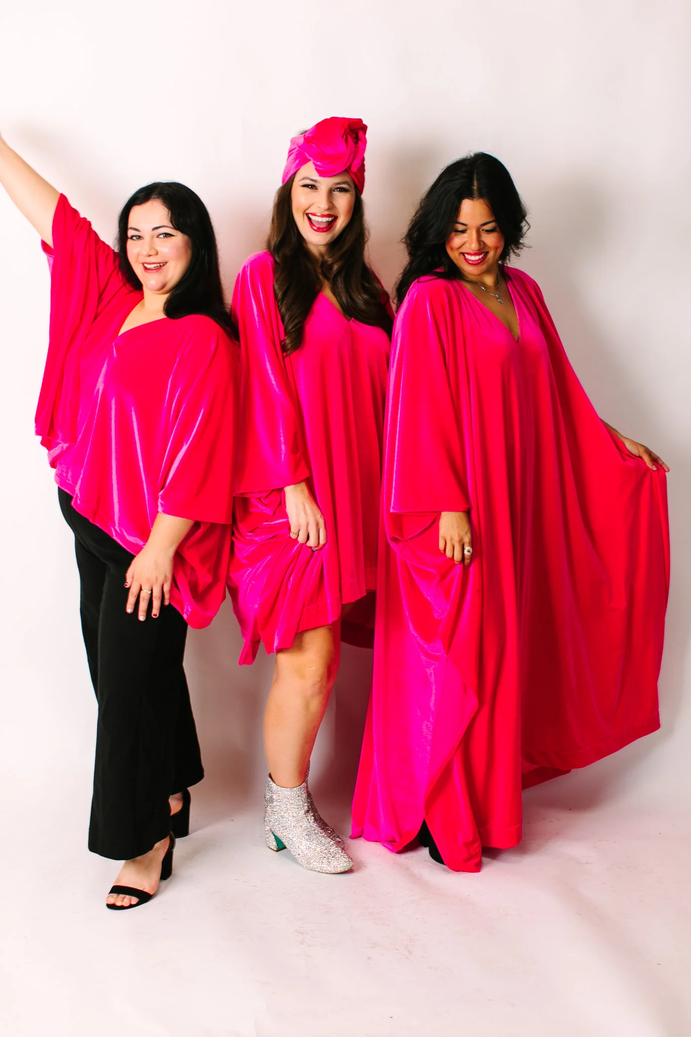 Pink Velvet Short Caftan - Image 3