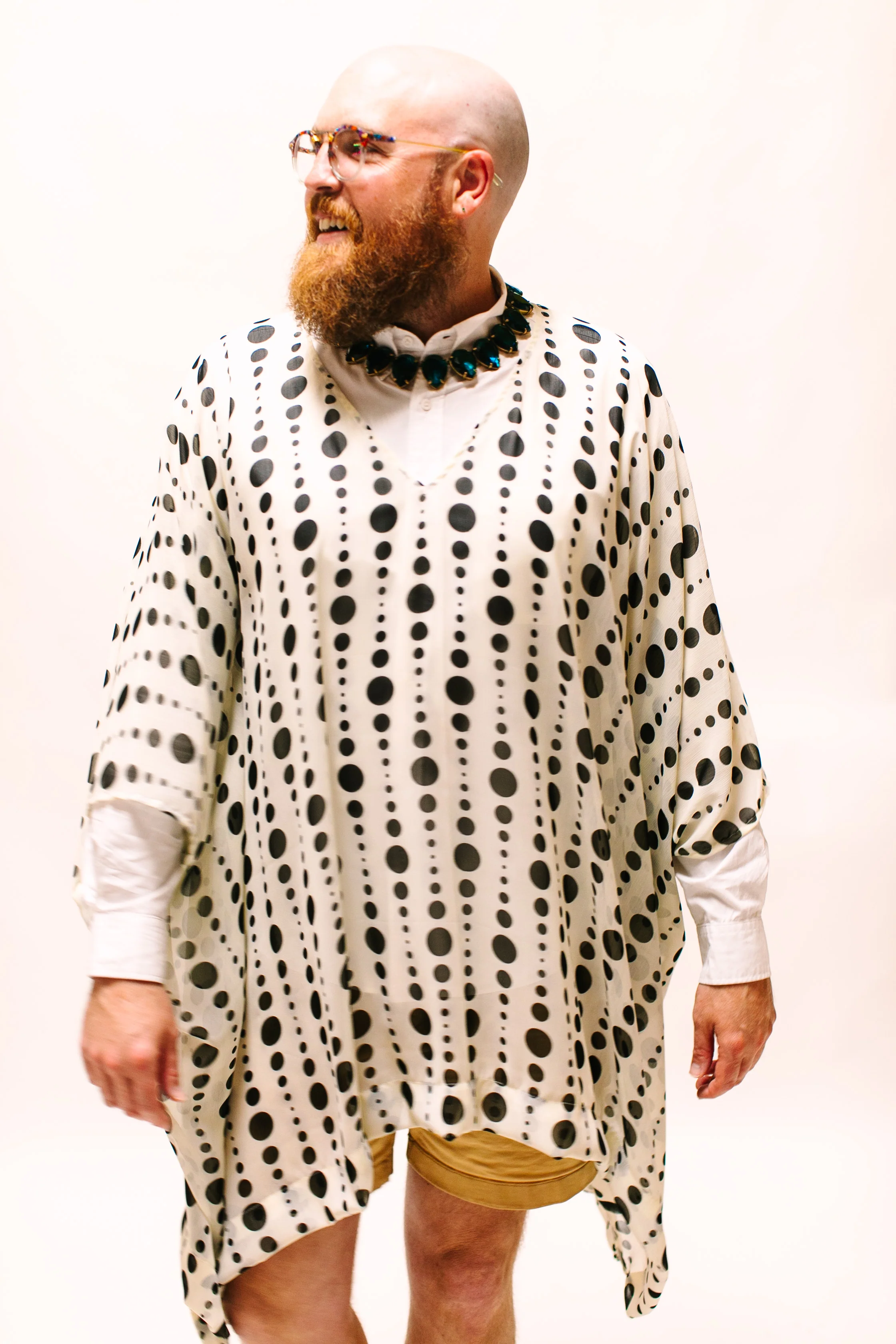 Polka Dot Sheer Short Caftan - Image 4