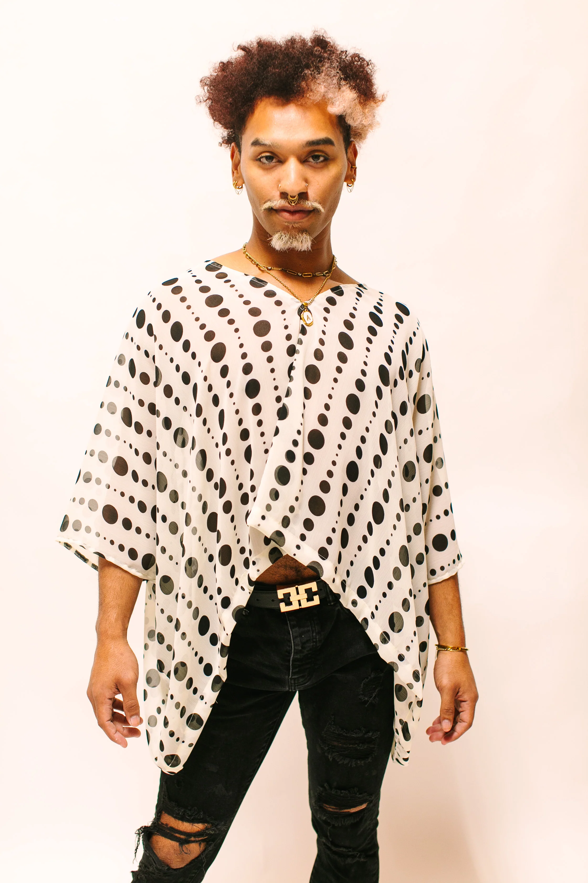 Polka Dot Sheer Tunic