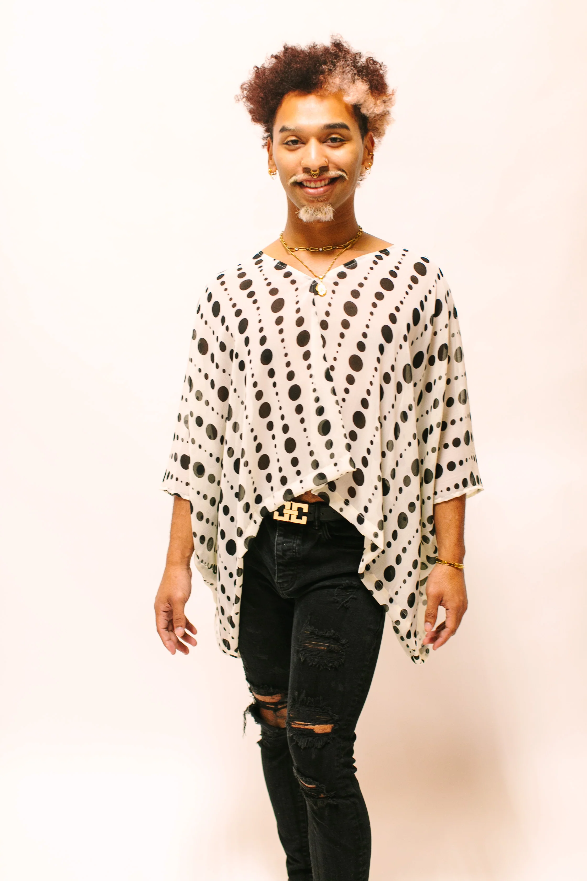 Polka Dot Sheer Tunic - Image 4