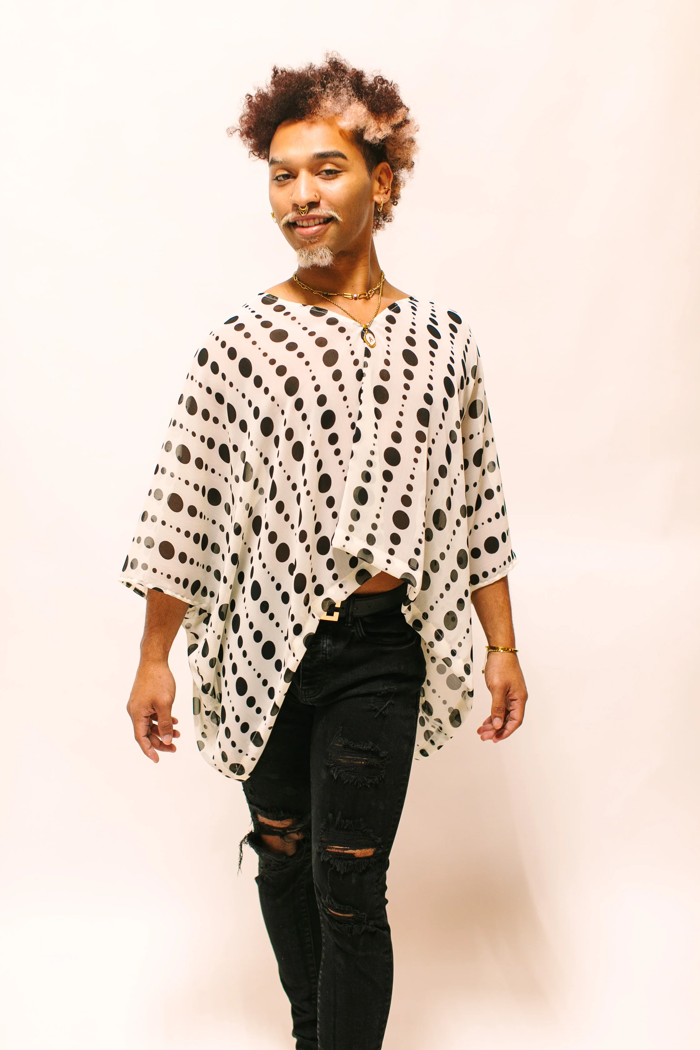Polka Dot Sheer Tunic - Image 6