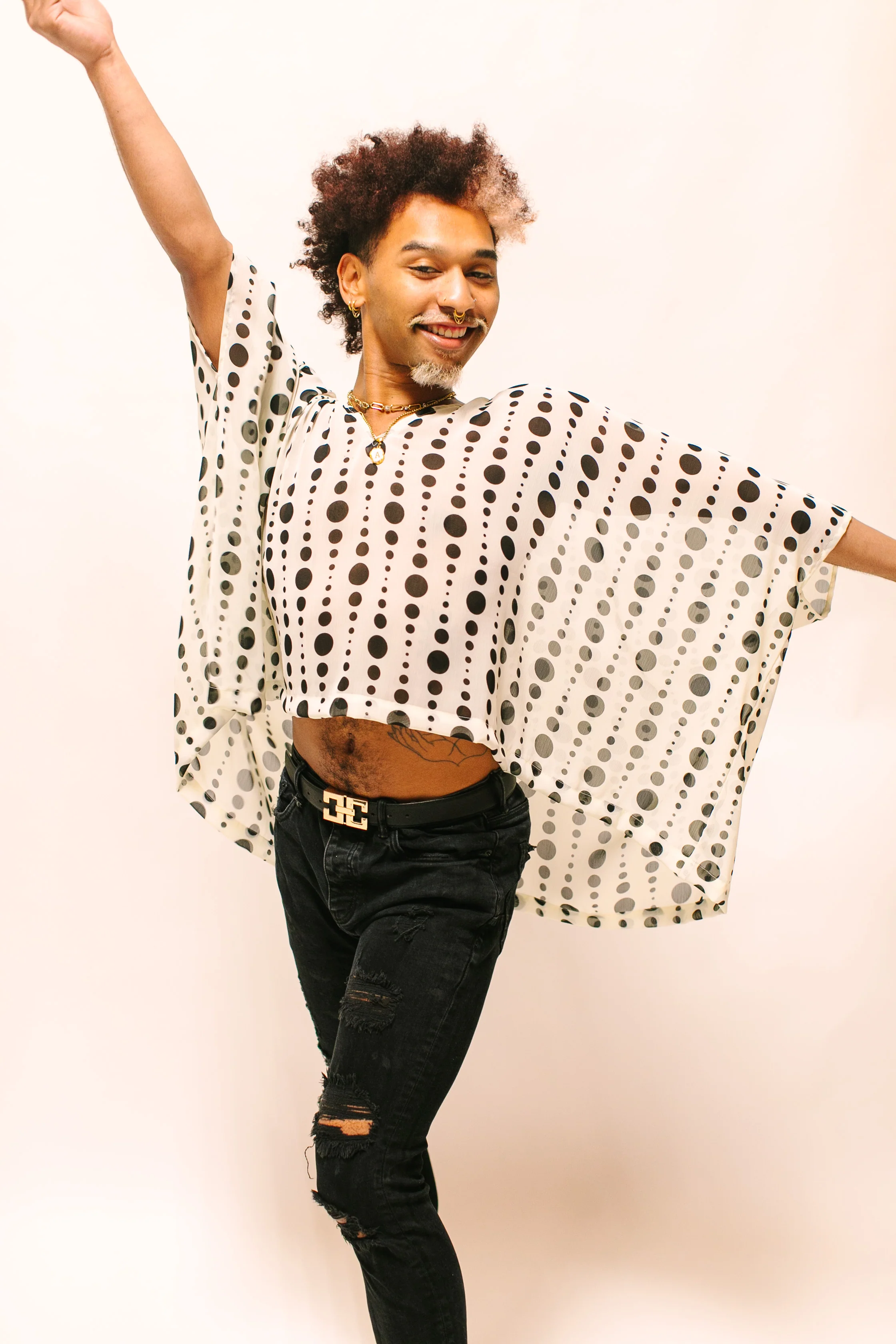 Polka Dot Sheer Tunic - Image 7