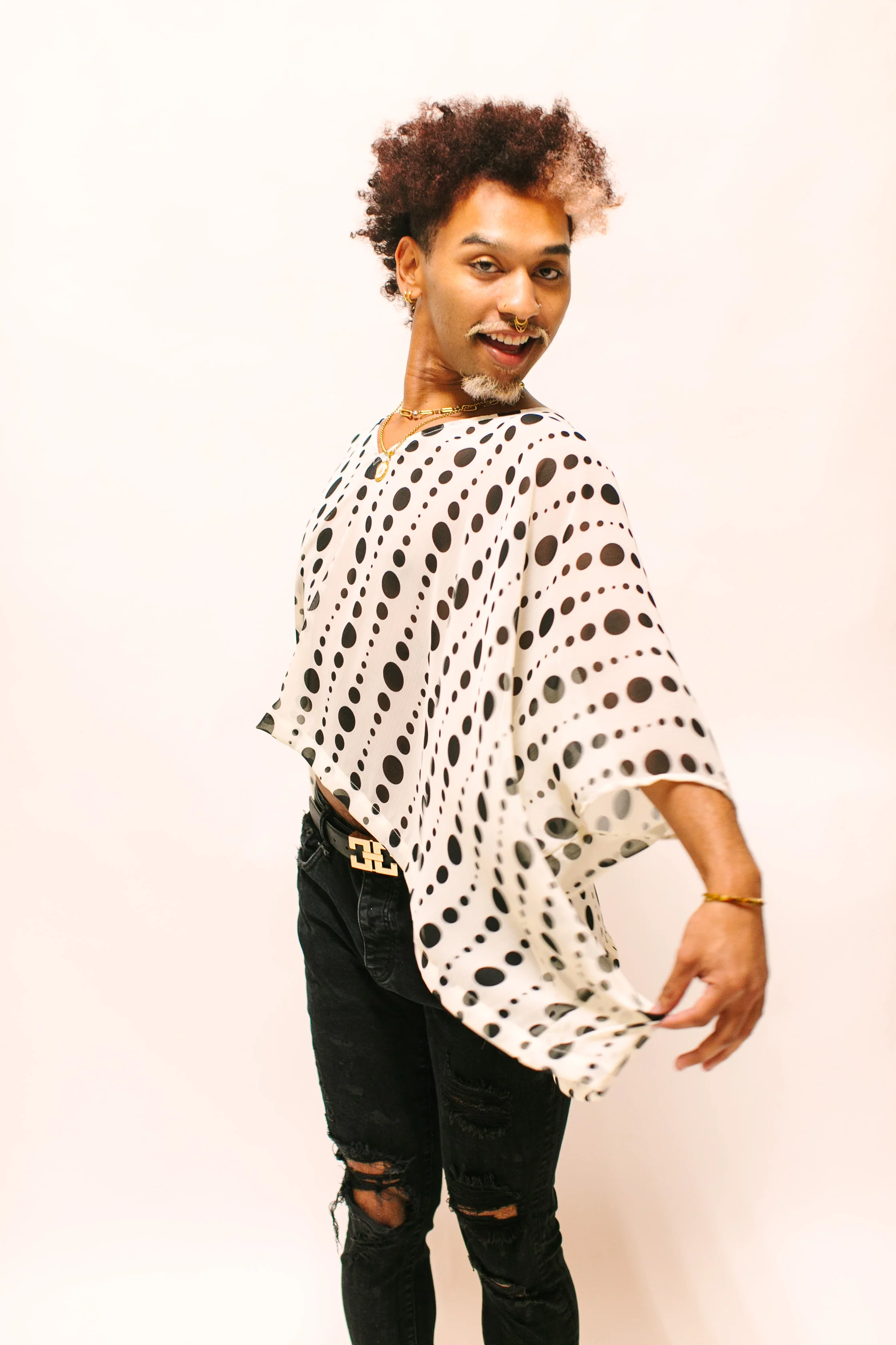 Polka Dot Sheer Tunic - Image 8