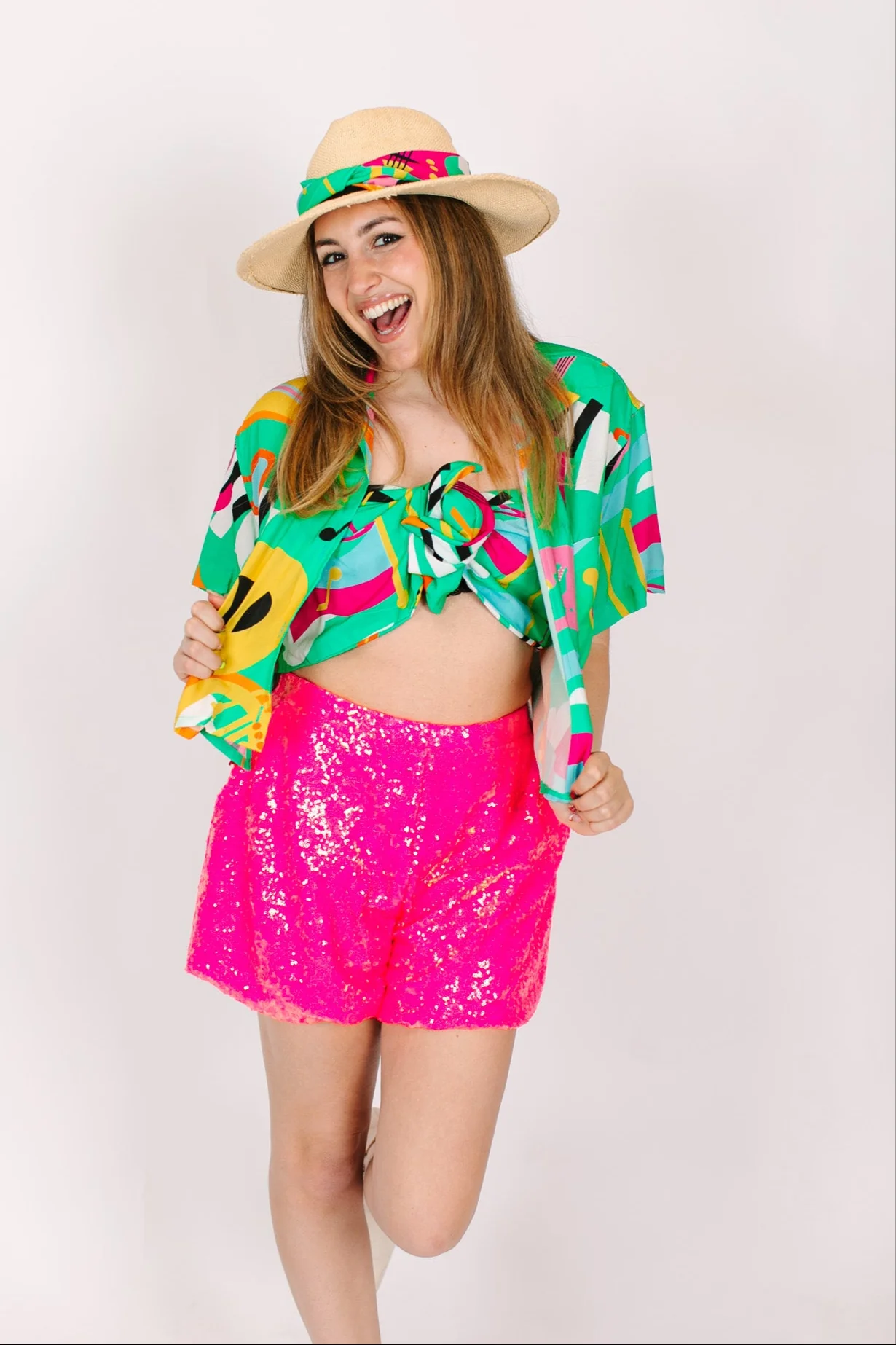 Pink Sequin Shorts - Image 6