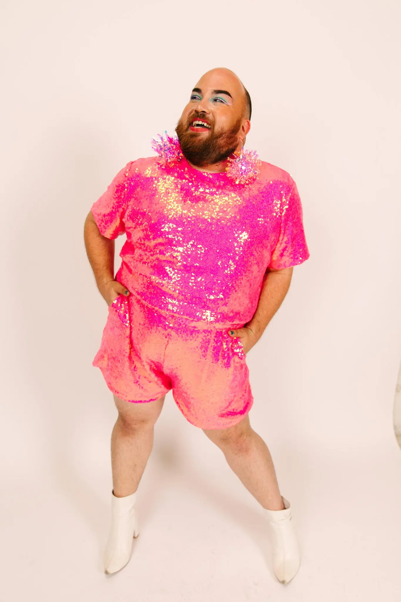 Pink Sequin Shorts - Image 7