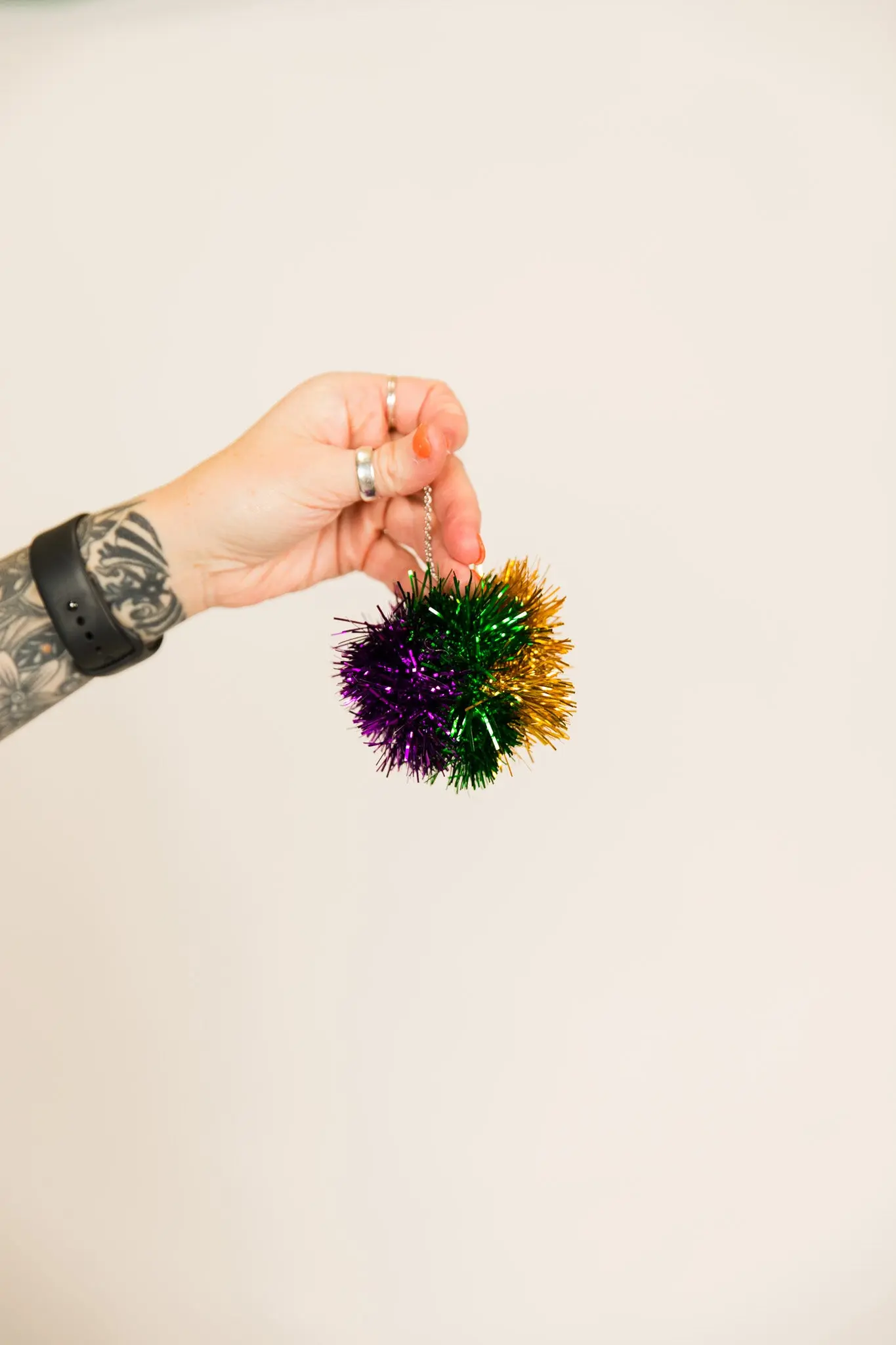 Fat Tuesday Pom Pom Earrings - Image 2