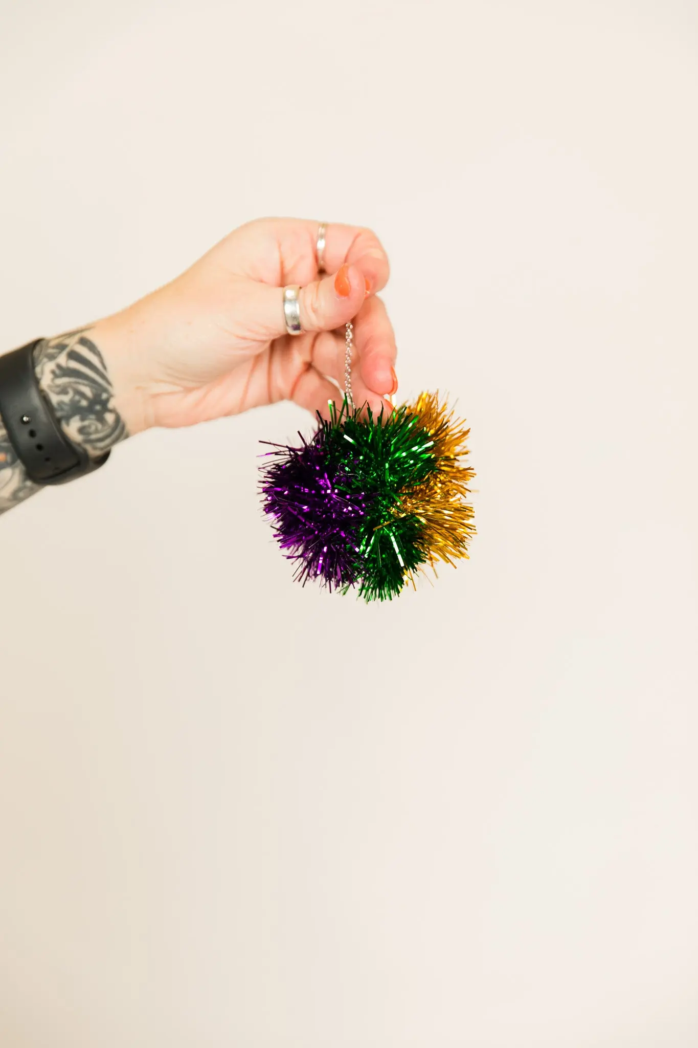 Fat Tuesday Pom Pom Earrings - Image 3