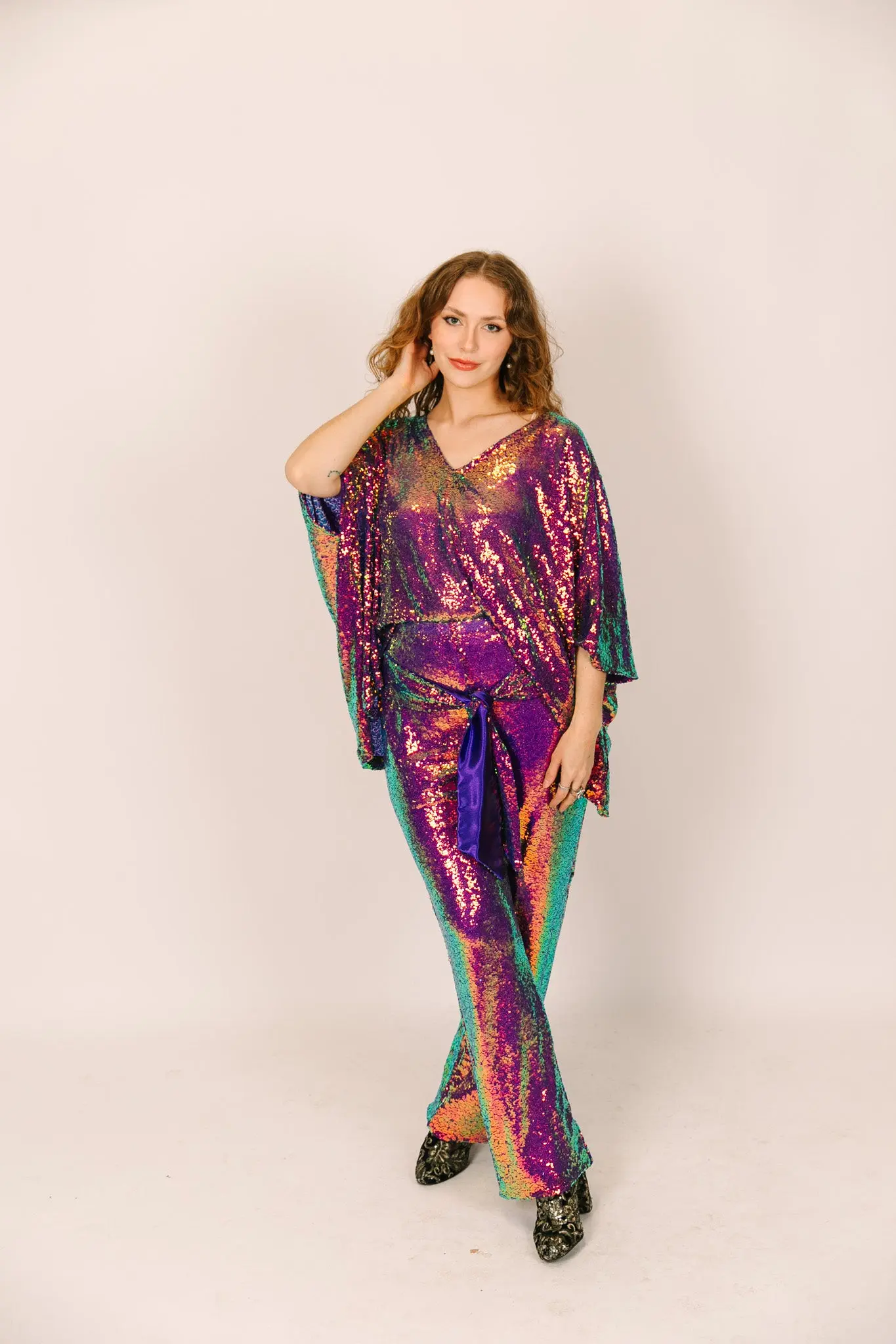 Purple Holographic Sequin Tunic - Image 6