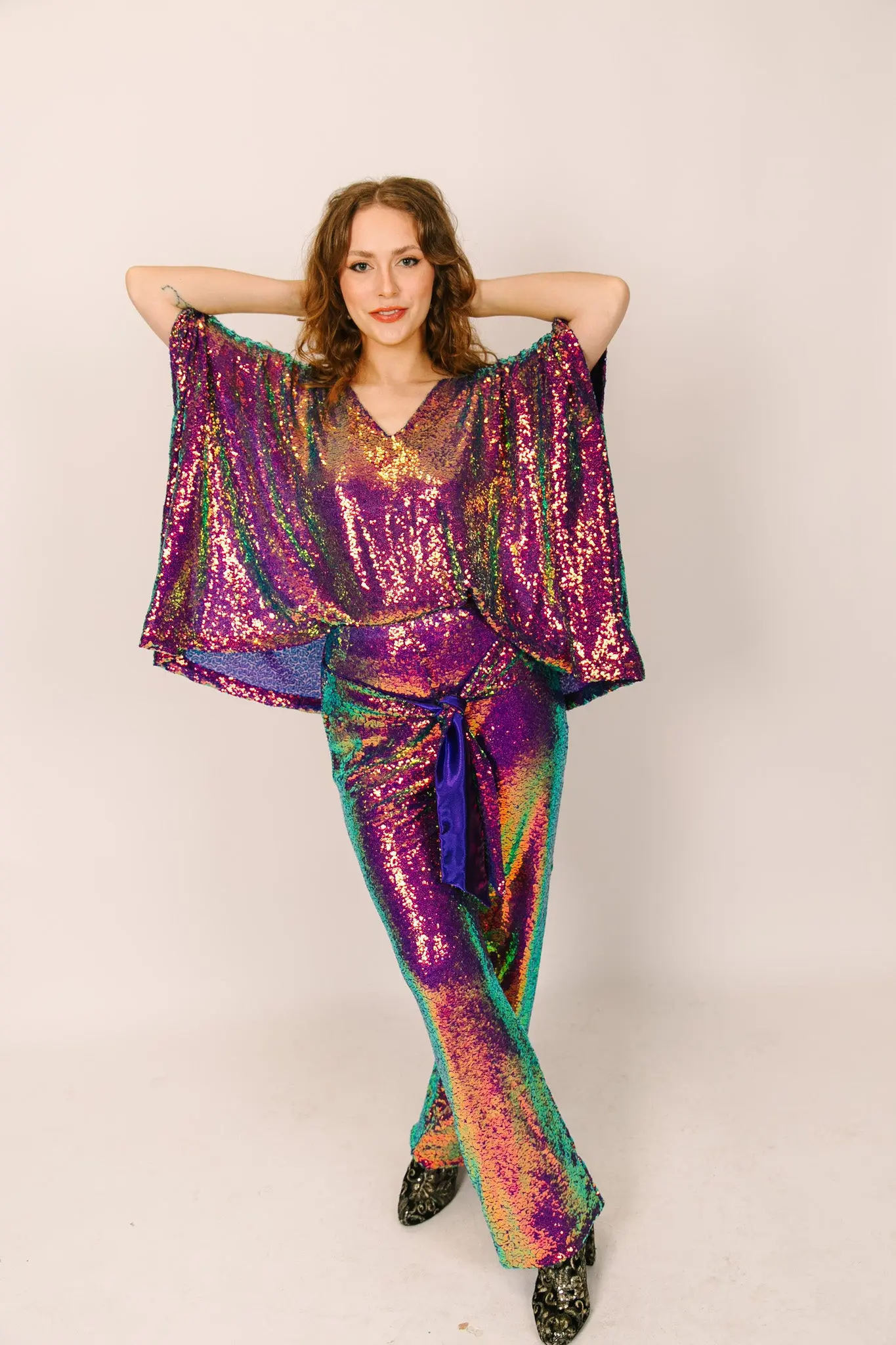 Purple Holographic Sequin Tunic - Image 8