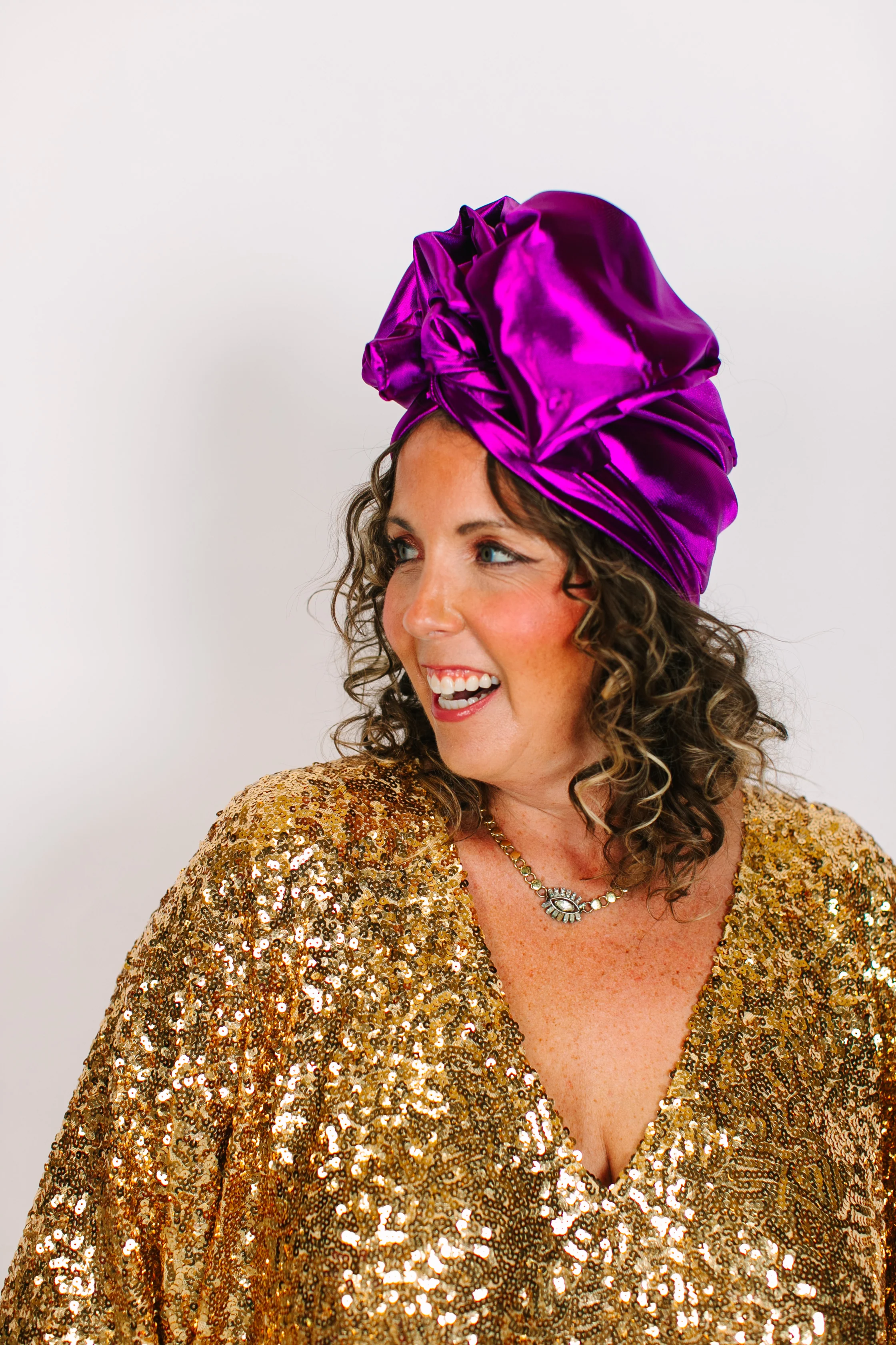 Purple Lame Party Wrap - Image 4