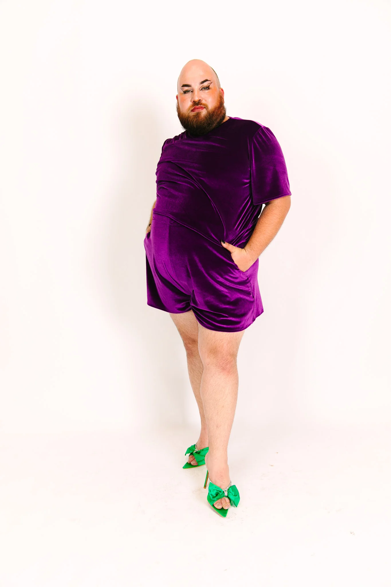 Purple Velvet Baddie Shorts - Image 10