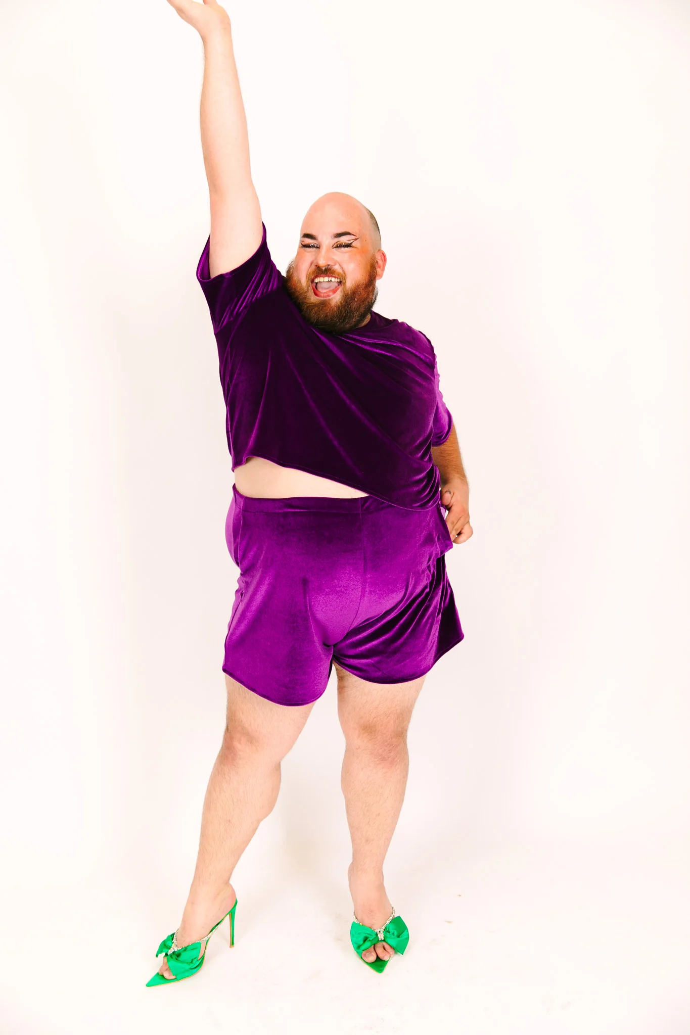 Purple Velvet Baddie Shorts - Image 14