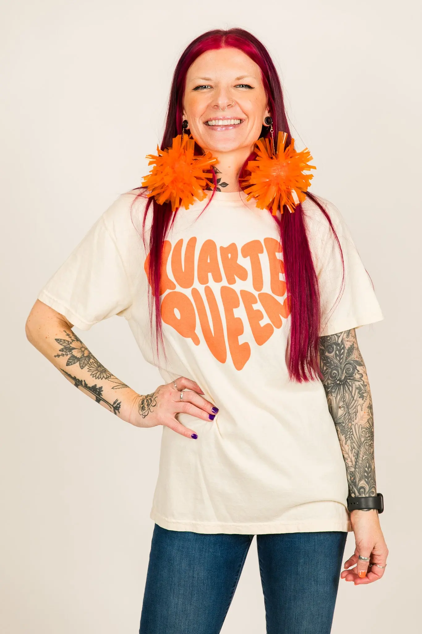 Quarter Queen Adult T-shirt - Image 7