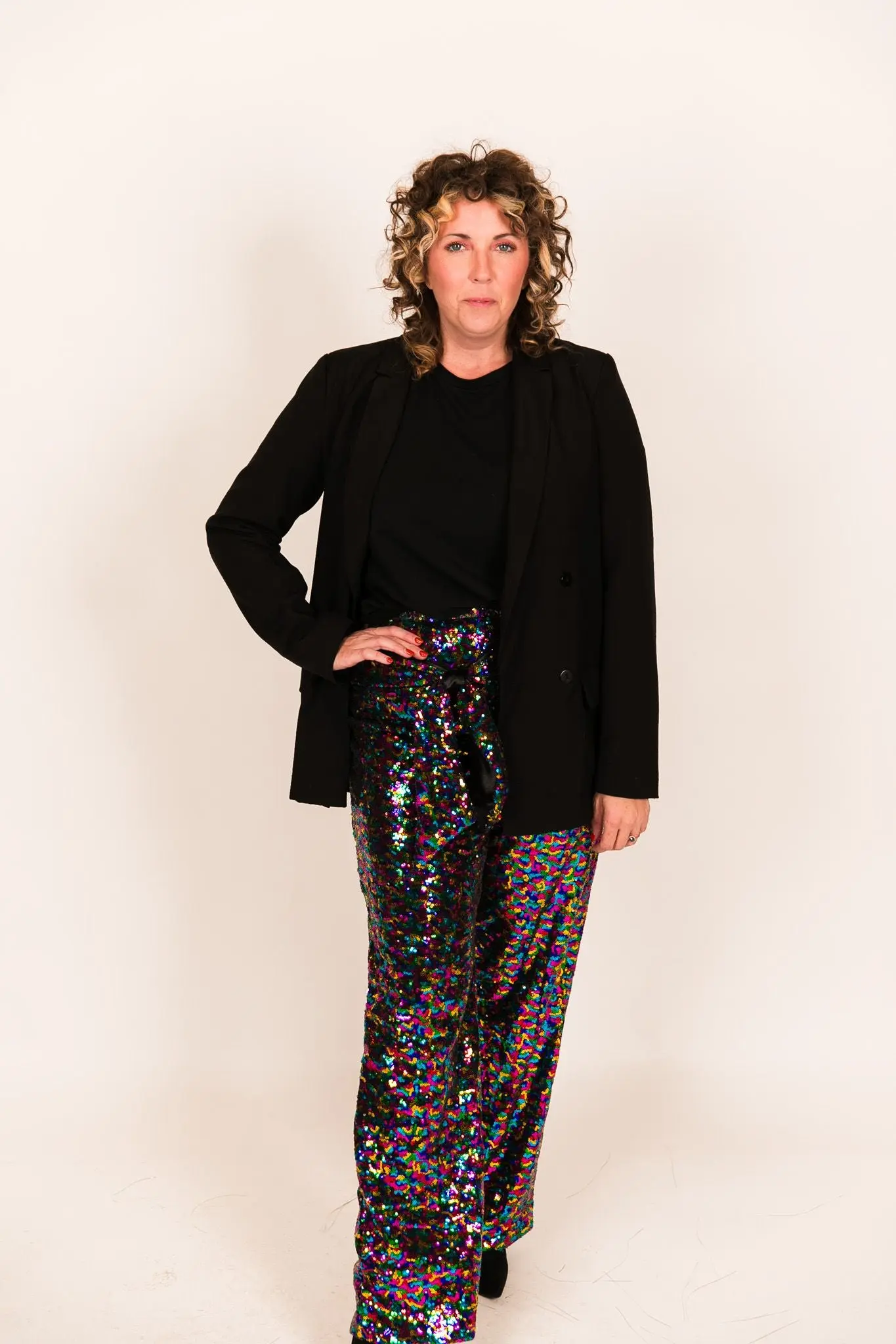Rainbow High Waisted Sequin Pants - Image 10