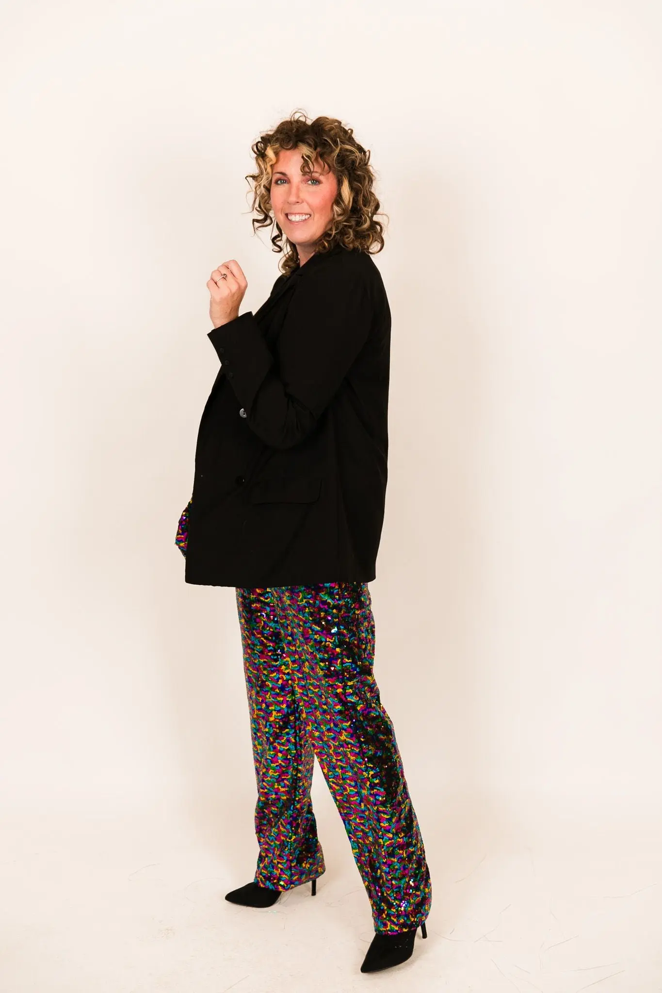 Rainbow High Waisted Sequin Pants - Image 11
